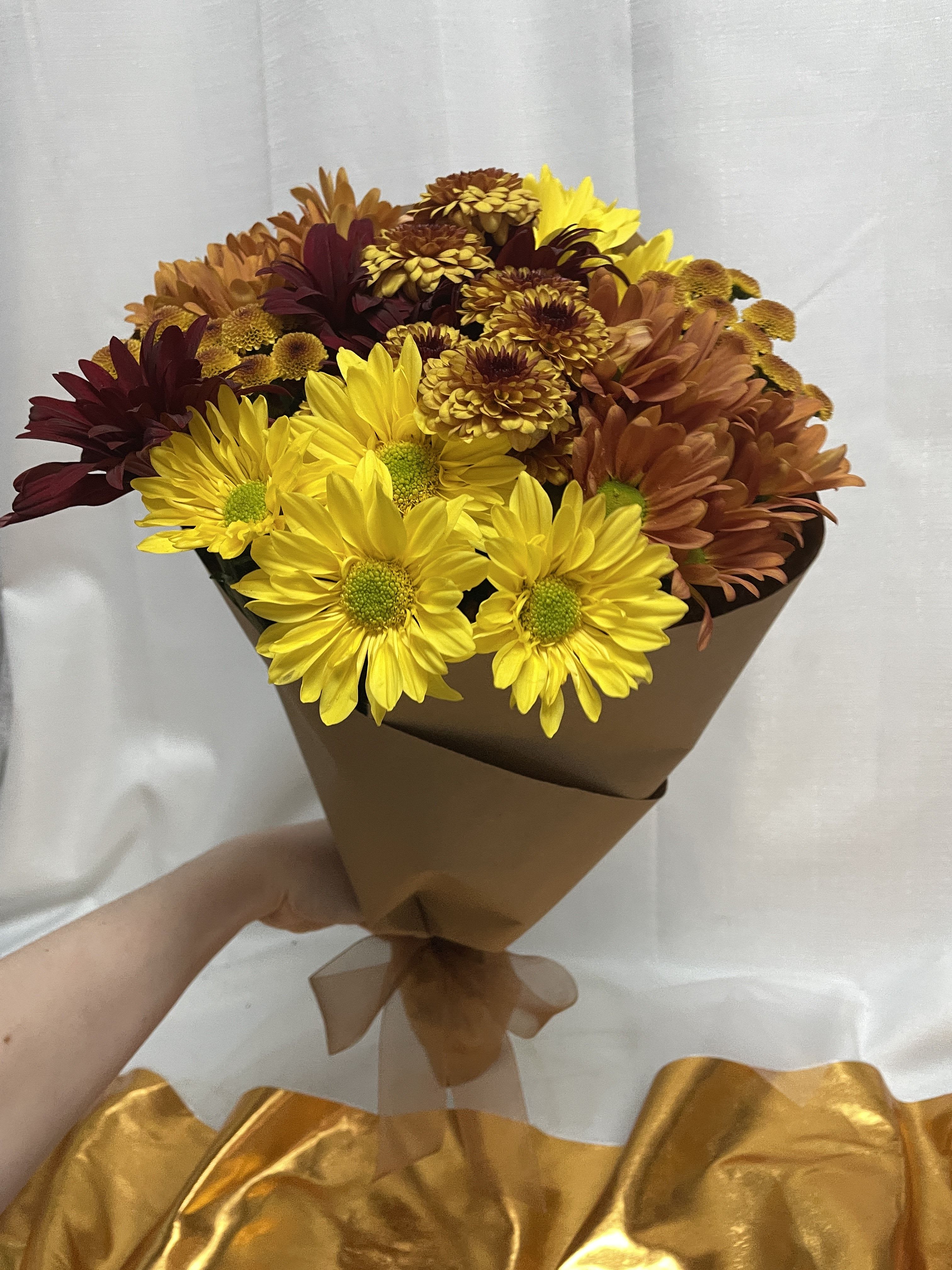 Fall Daisy Bouquet (Pickup Only) - An assortment of fall daisies, certain to bring out a smile! Let the autumn in! Available for in-store pickup only.