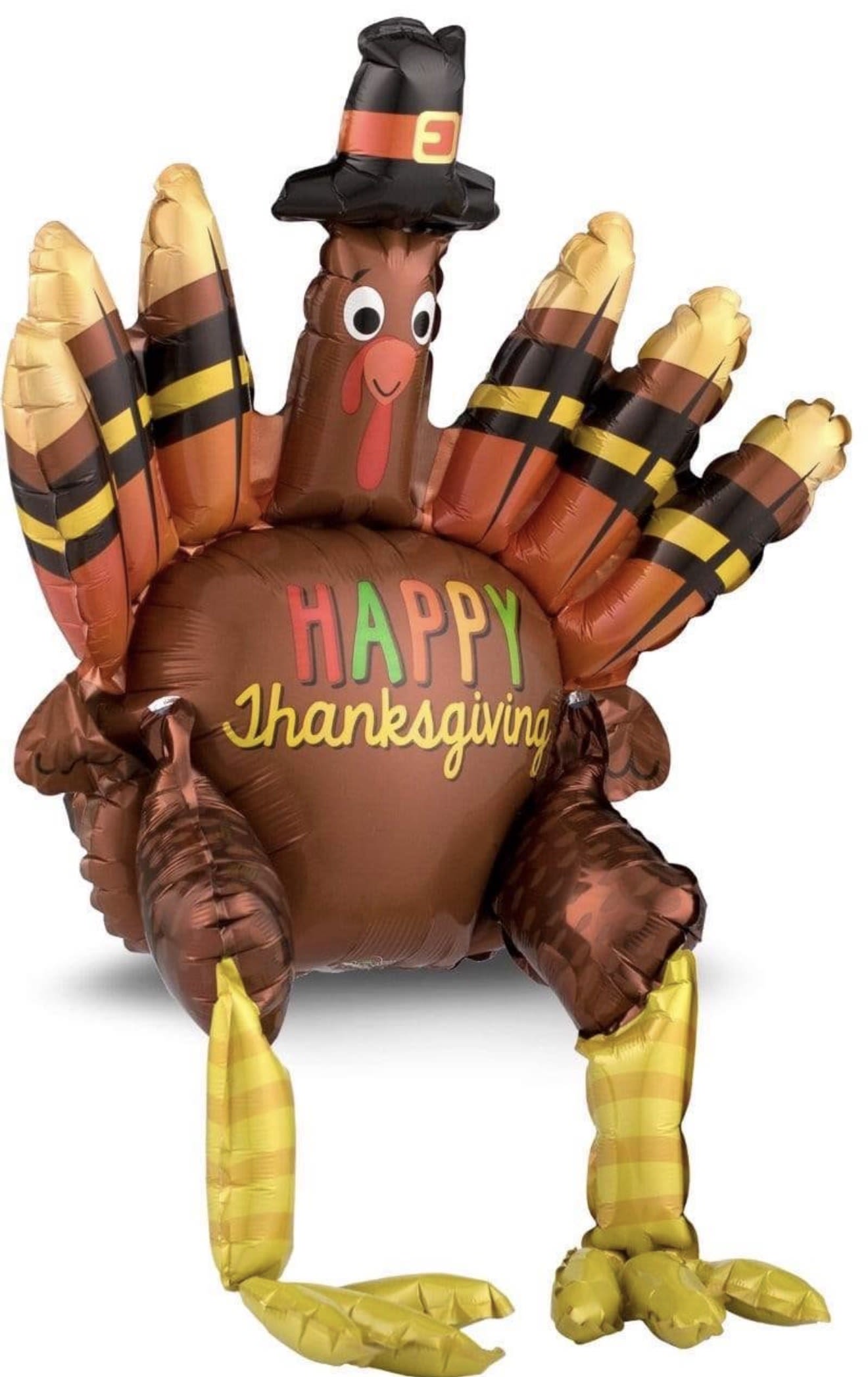 Anagram Happy Thanksgiving Turkey  - Anagram Happy Thanksgiving Turkey Foil Balloon 26&quot;