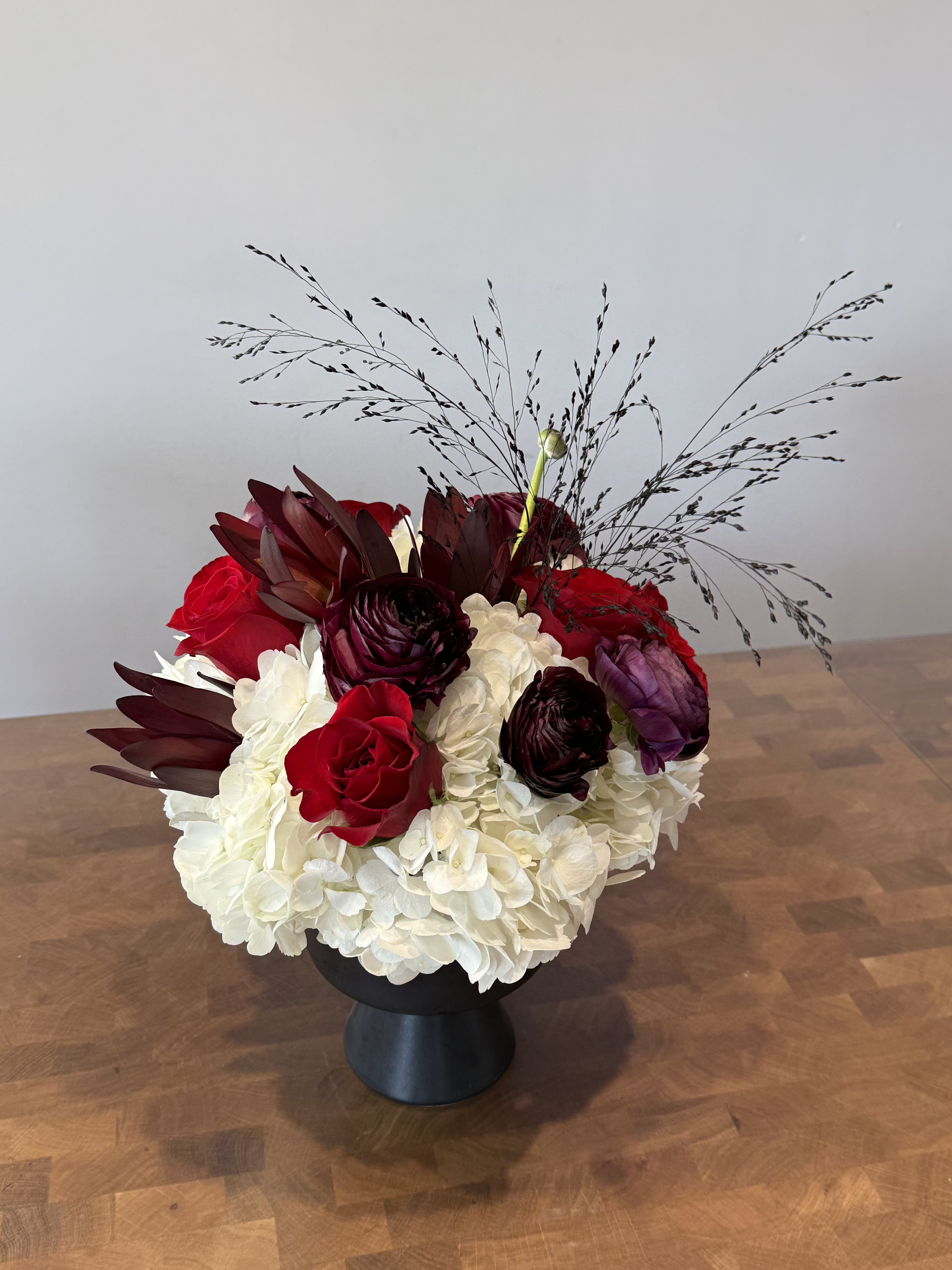 Winter 12 - This flower arrangement the mixed of rose, ranunculus and hydranges. *Depends on availability, flowers may change