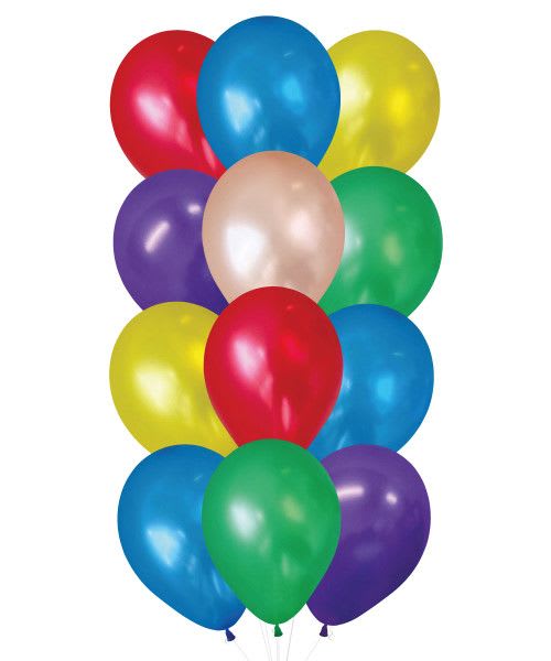12&quot; Helium Latex Balloons – Assorted Colors - Brighten any celebration with our 12-inch helium-filled latex balloons in assorted vibrant colors. Perfect for birthdays, surprises, kids’ parties, photo setups, and last-minute decorations.  Each balloon includes Hi-Float for extended float time, ribbon, and weight options. Available for pick-up or delivery.