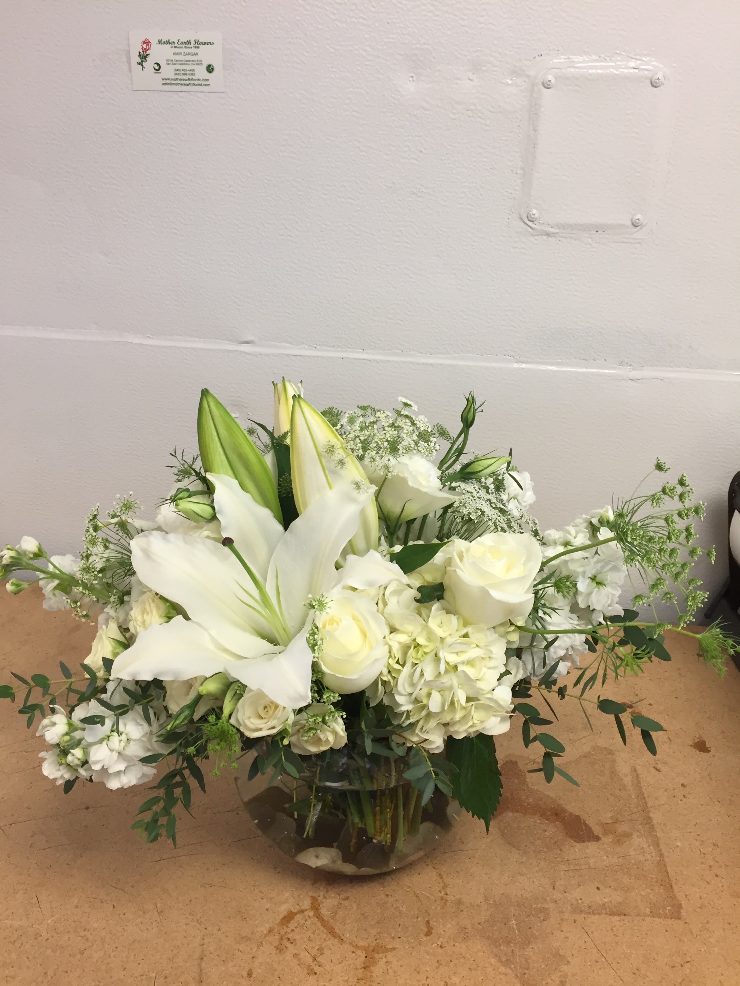 PURE AS YOUR SOUL MY LOVE - WHITE LILY ,HYDRANGEA,ROSE AND ......... 