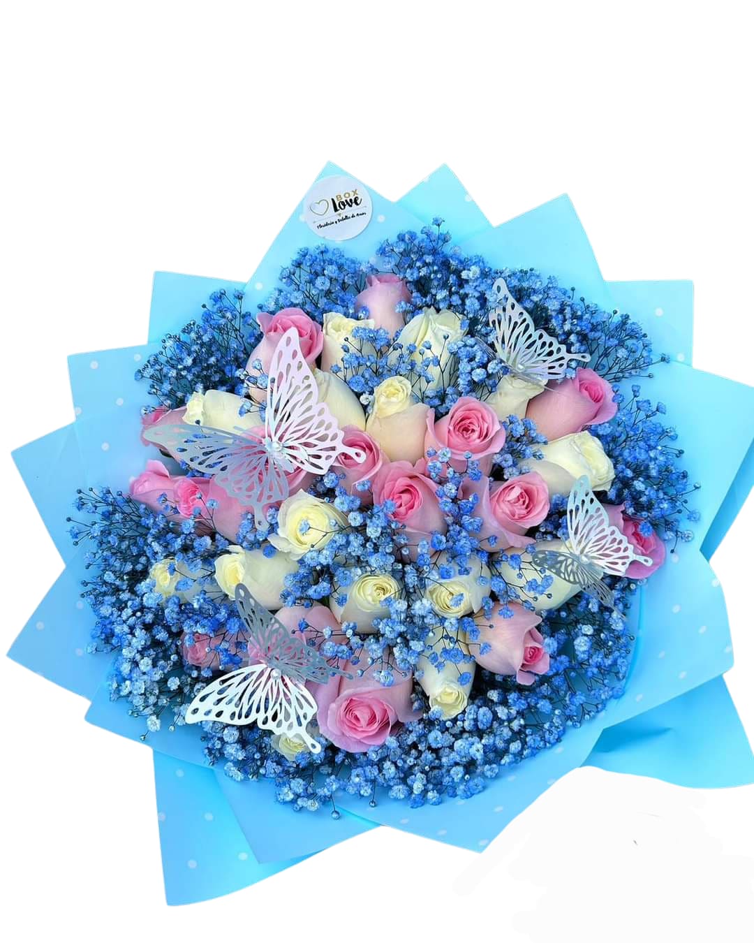 Delicada Combinación  - hermosa combinacion perfecta para cualquier ocasion 40 rosas 