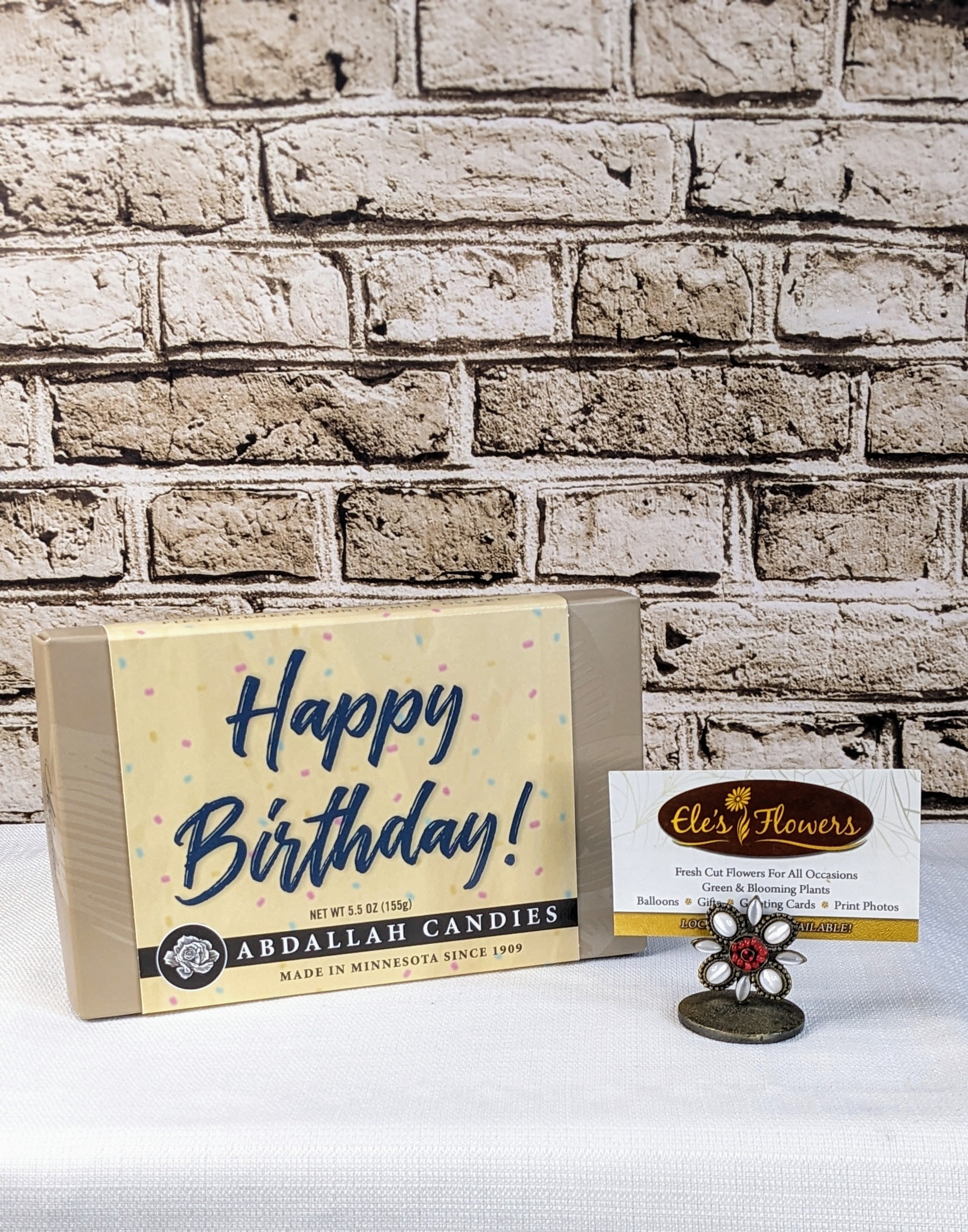 Assorted Chocolate Mix - "Happy Birthday" - Assorted mix includes a variety of Abdallah's most popular milk and dark chocolates - Sea Salt Caramels, Raspberry Cream, Pecan Caramels, Butter Almond Toffee and Double Dark Fudge. 5.5oz box with a "Happy Birthday" sleeve. 
