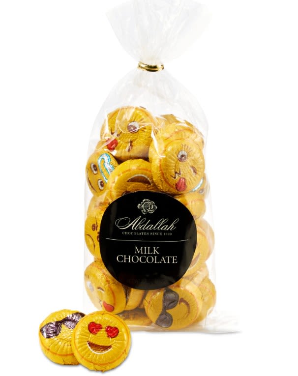 Milk Chocolate Emojis - 7.5oz - Emoji foil wrapped pure milk chocolate - 7.5oz