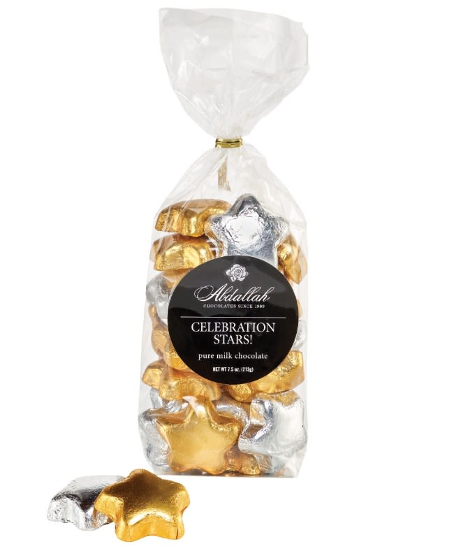 Milk Chocolate Stars - Stars foil wrapped pure milk chocolate - 7.5oz