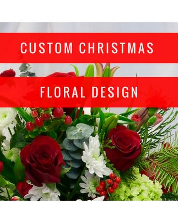 Designers choice  Custom WINTER FLORAL DESIGN - Let our designers create a one of kind seasonal design using the freshest available seasonal blooms, just for you, friends, family or coworkers. Nothing says Christmas, Hannukah and Holiday Spirit such as sharing the joy of flowers.