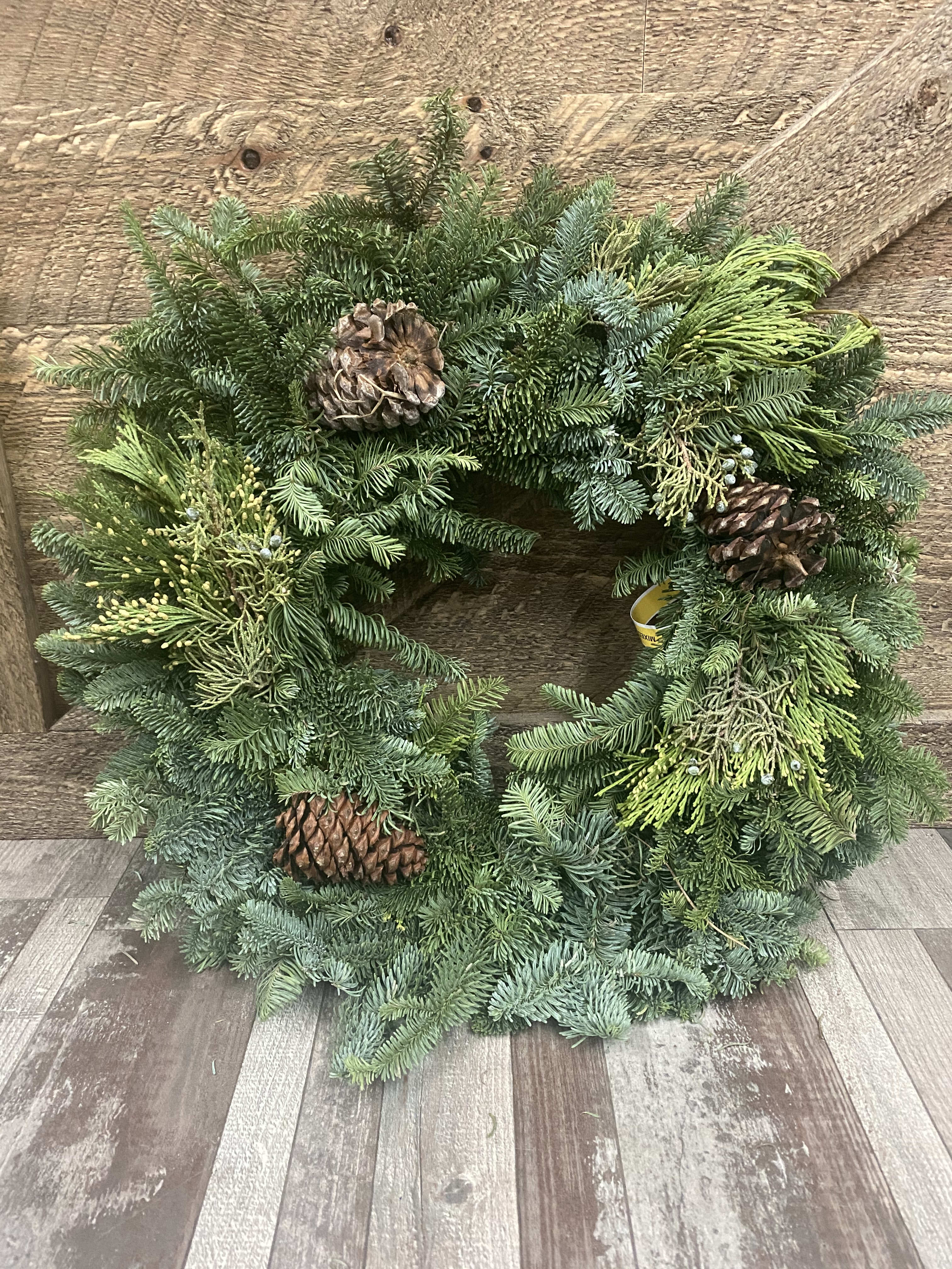 West coast mix wreath - Perfect wreath for any door. Deluxe option- we will add a big bow. 