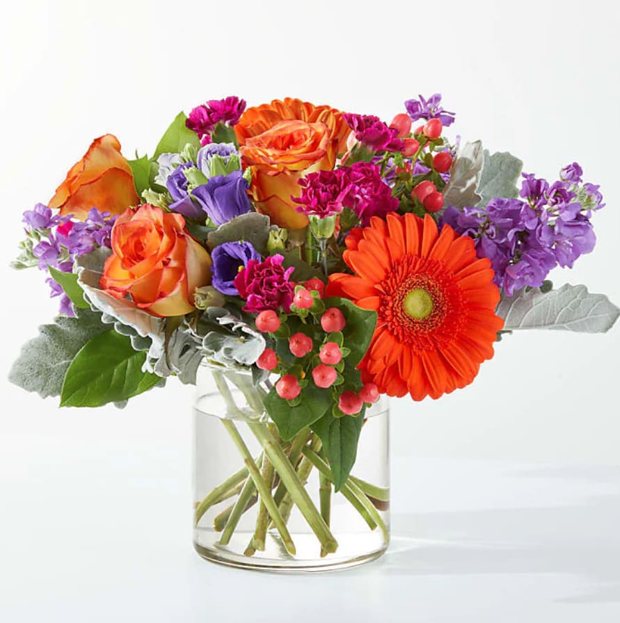 Gerber Love - Vase arrangement with gerber daises and other seasonal flowers!