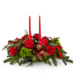 By the candle light - Traditional holiday centerpiece