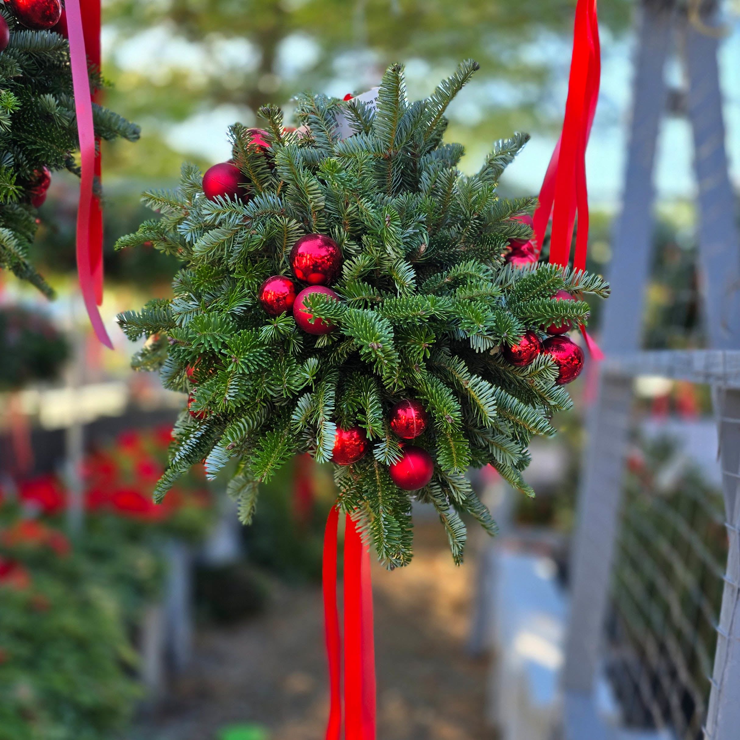 Kissing Balls - Kissing Balls, Red, Gold &amp; Red and Pine Cones &amp; Baubles