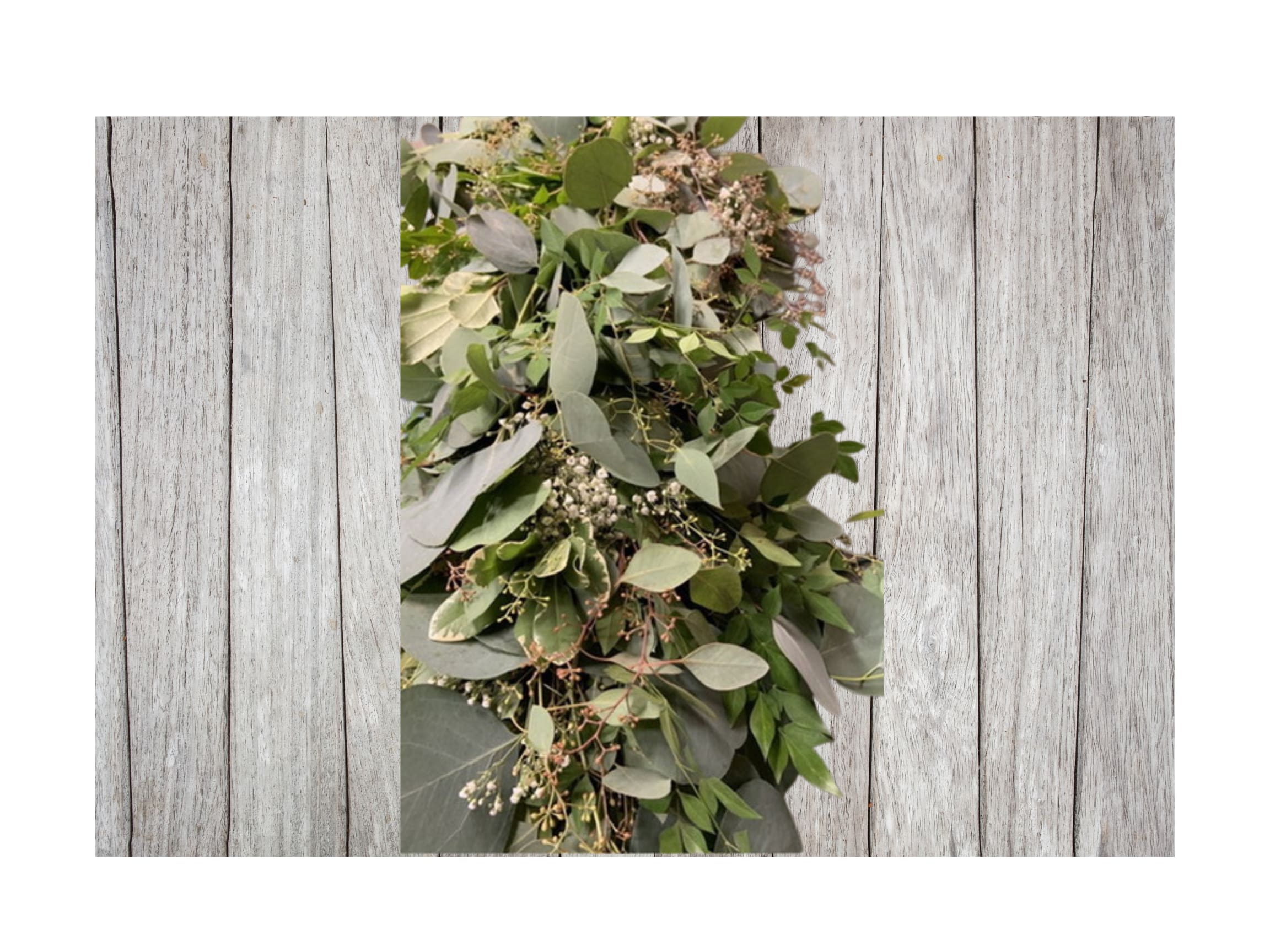 Greenery Garlands  - Order a custom made garland today, perfect for home decor, mantle piece, table centerpiece or over a door frame. Our garlands are designed in several sizes, 6ft, 10ft, 15ft.