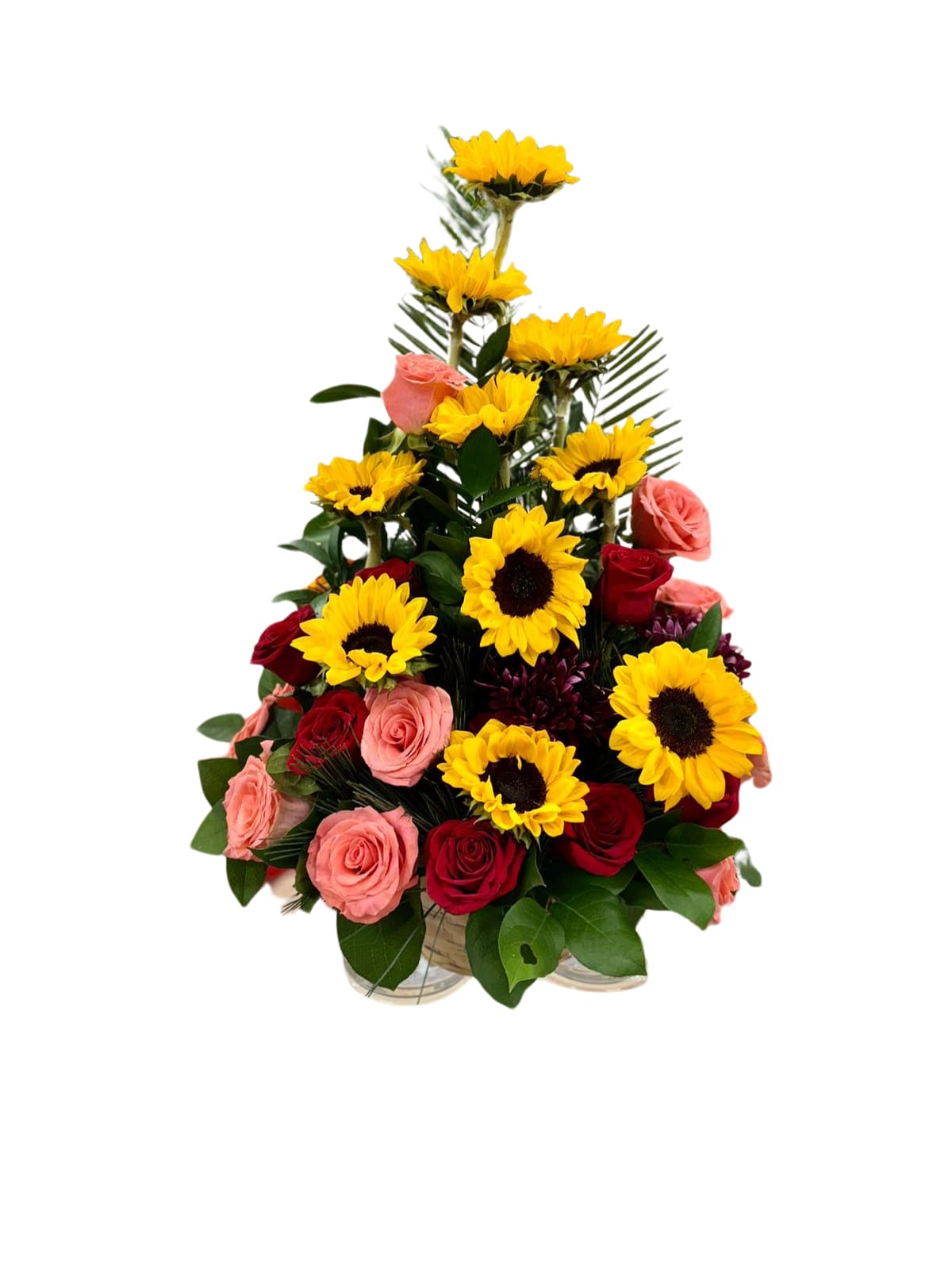 Girasoles Frontal - Sé como un girasol, que incluso en los días más oscuros se mantiene erguido y encuentra la luz.