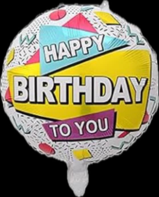 Elegant Birthday Balloon - The Birthday Balloon adds a touch of sophistication and charm to any celebration. This balloon measures 18 inches and can be filled with helium. Perfect for birthdays.