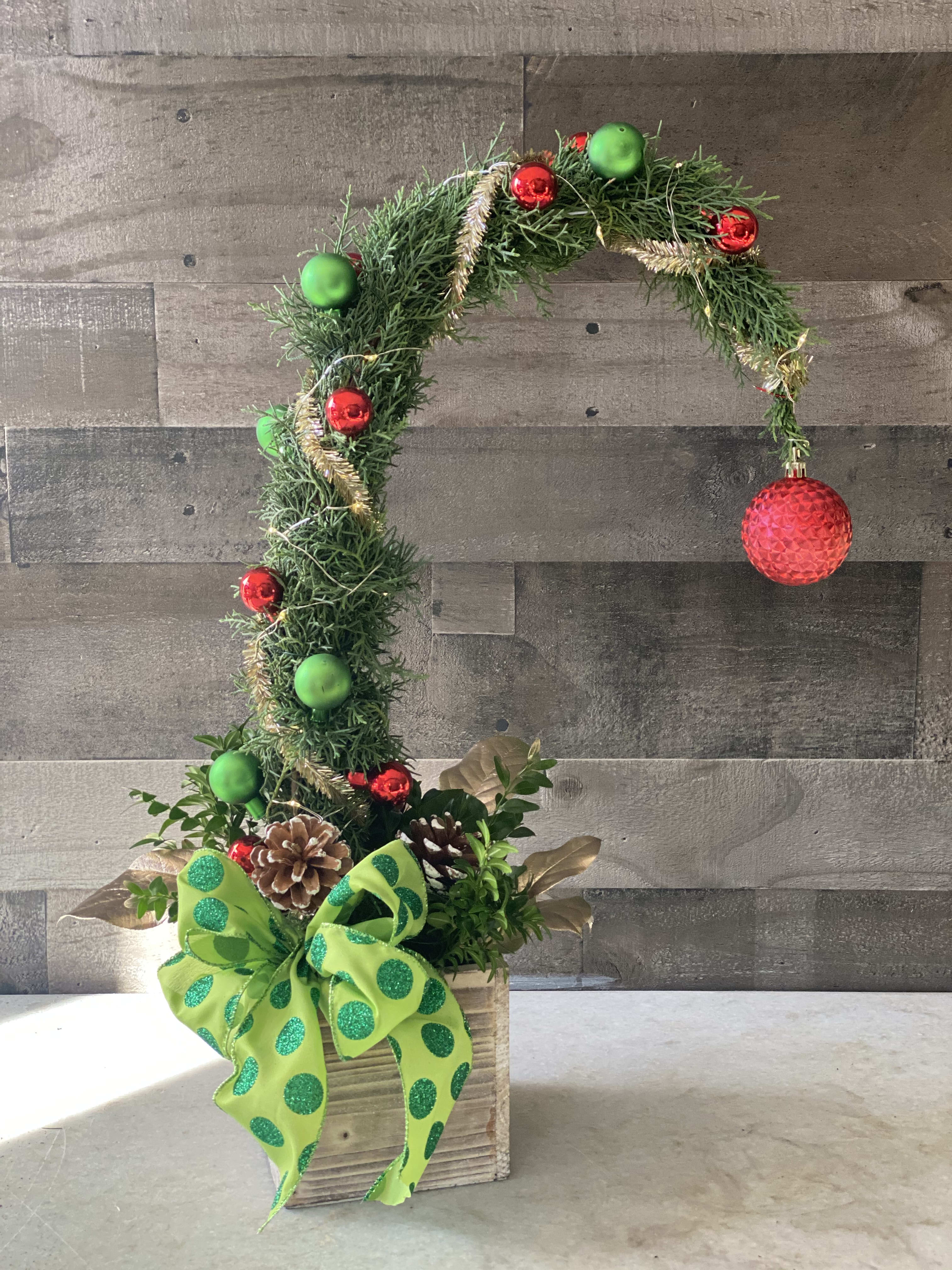 The "Grinchmas" Bouquet - Don't let the Grinch steal your Christmas...have heart &amp; send this whimsical arrangement to someone in your life!