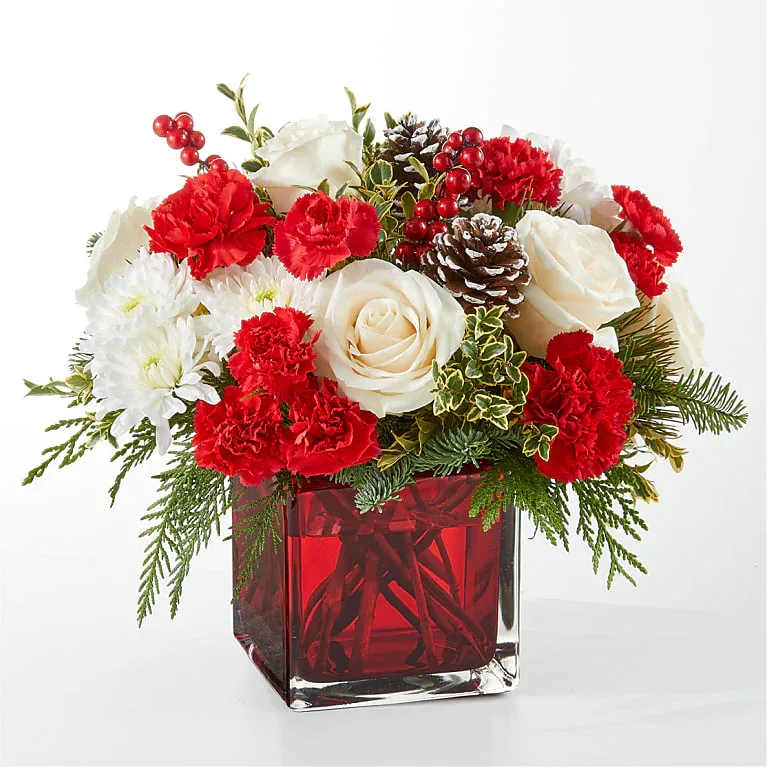 Christmas Market Bouquet - An aromatic experiece, the Christmas Market Bouquet includes assorted seasonal greens to bring the scents of the season to you or your loved ones.