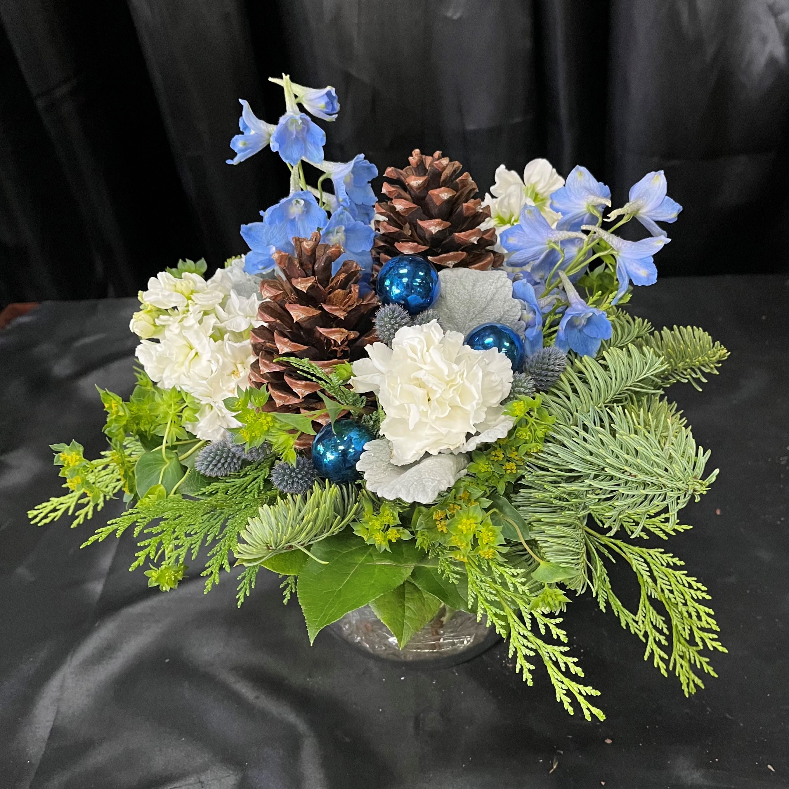 Festival of Lights - An arrangement in blue and white tones. Perfect for the upcoming Hanukkah Holiday