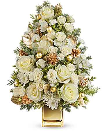 Deluxe Christmas Tree - Tabletop tree lavishly decorated for the season.