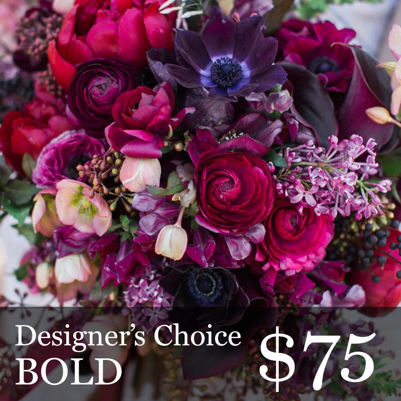 Designer's Choice Bold  - Bold jewel tone colored flowers designed by Tiffanie. WOW her with this today. (Photo is an example of color only)