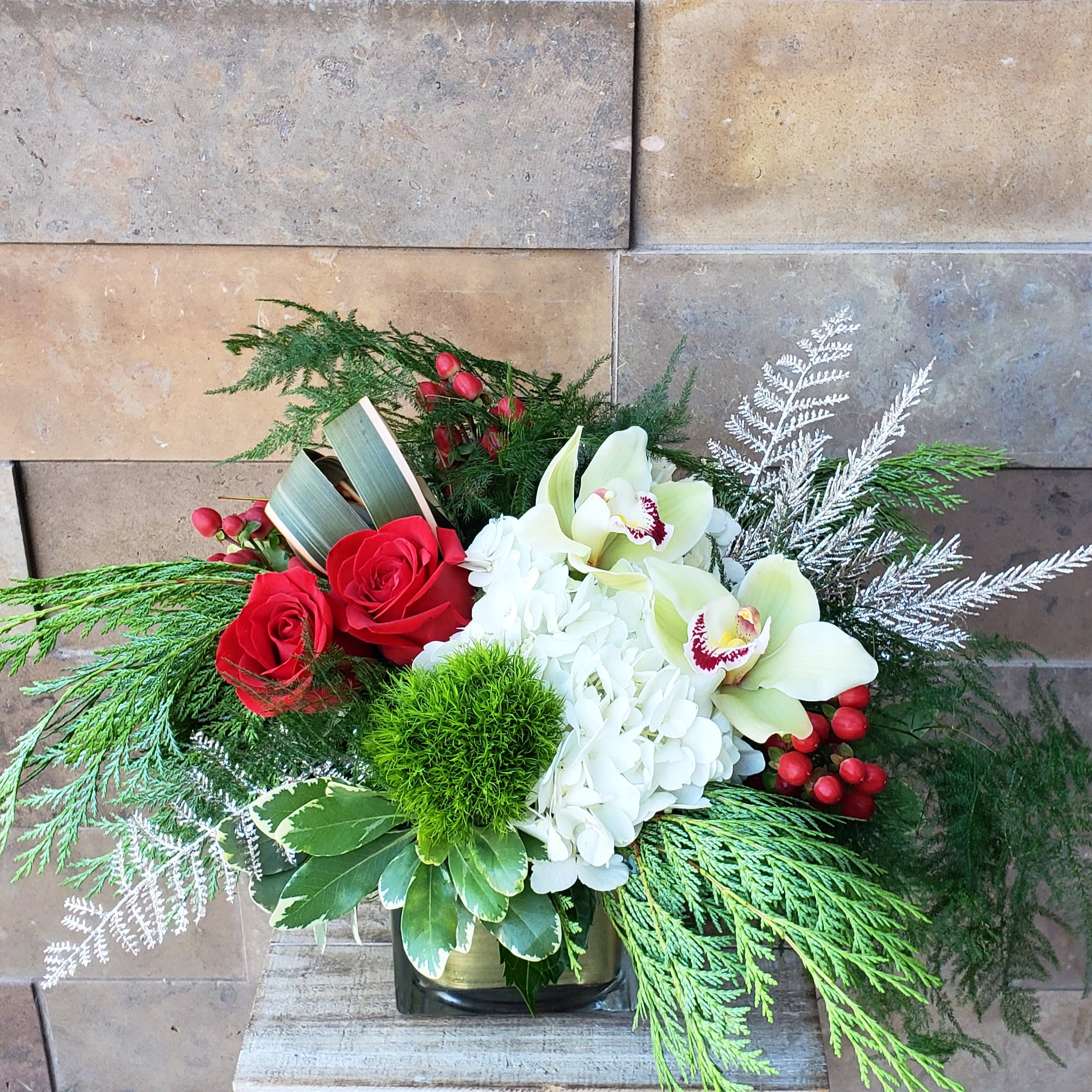 Contemporary Christmas  - This is a beautiful clean, contemporary design.  Long lasting.  A gift to make the holiday season special.