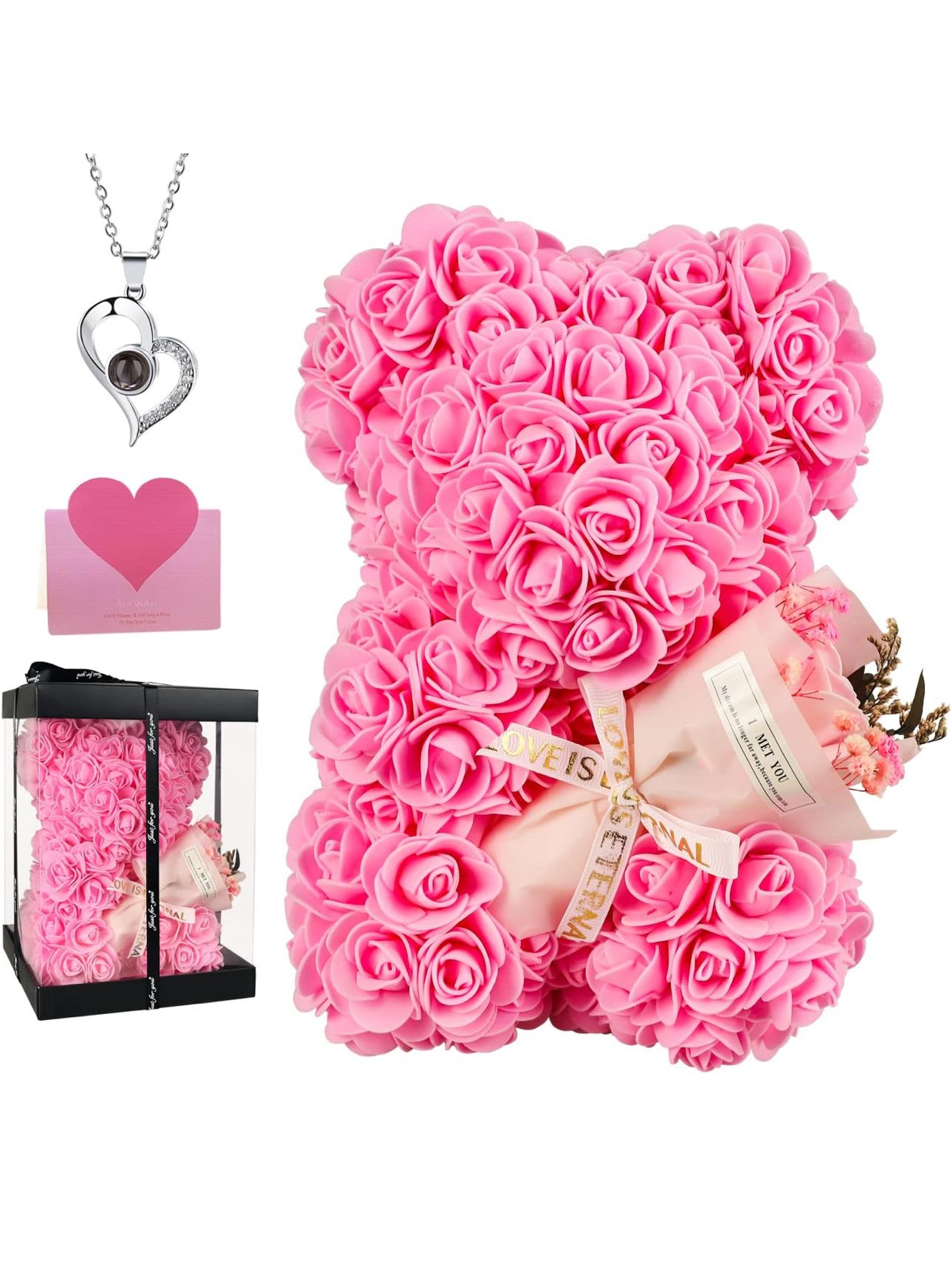 Lovely teddy bear  - 4.5 4.5 out of 5 stars (294) Rose Bear Valentines Day Gifts, Rose Teddy Bear Gifts for Women, Valentine Rose Bear Gift for Her, Women's Gifts Mothers Day, Wedding and Anniversary, Birthday Gifts for Mom 