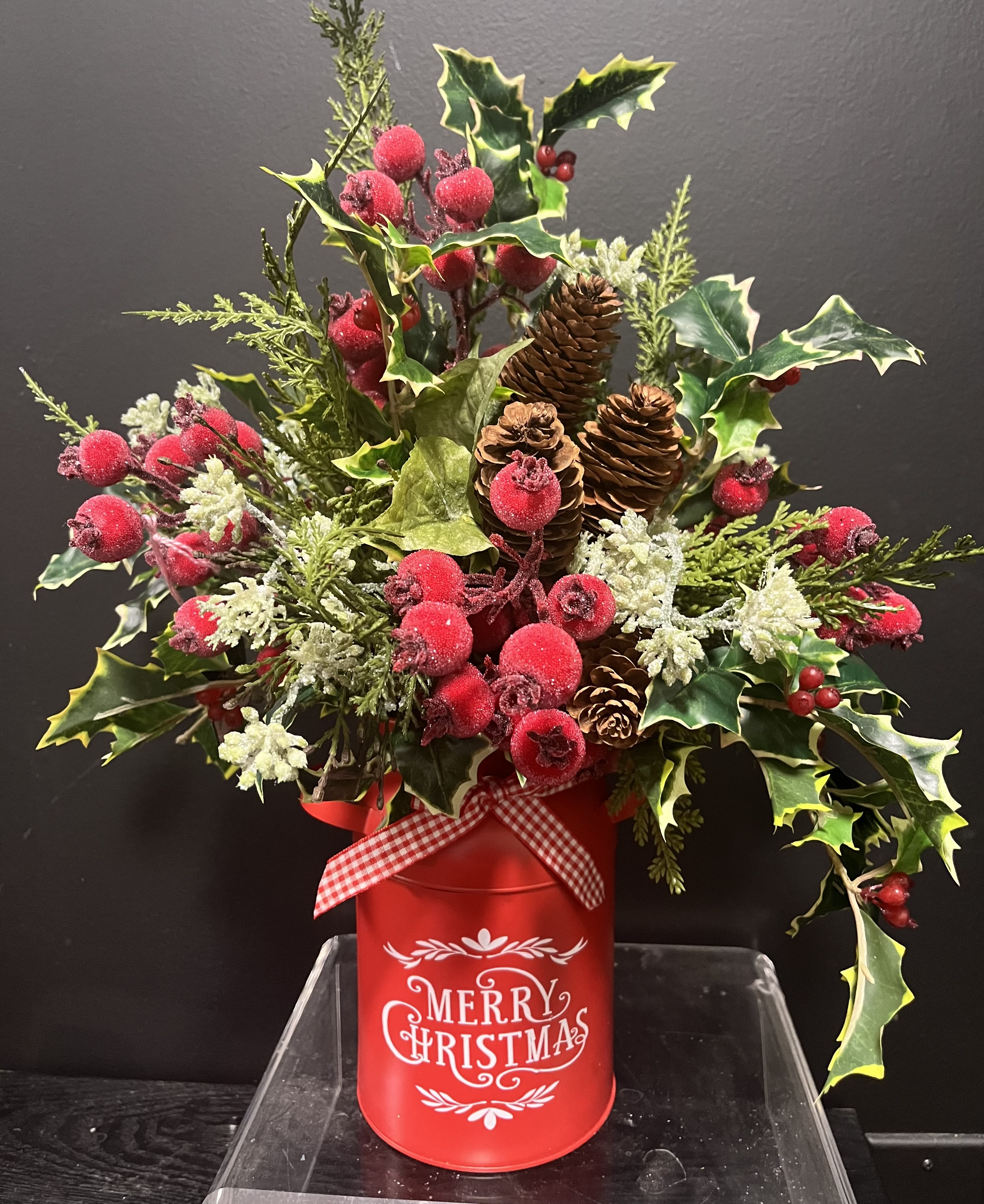 Metal Christmas Centerpiece  - 18 in tall