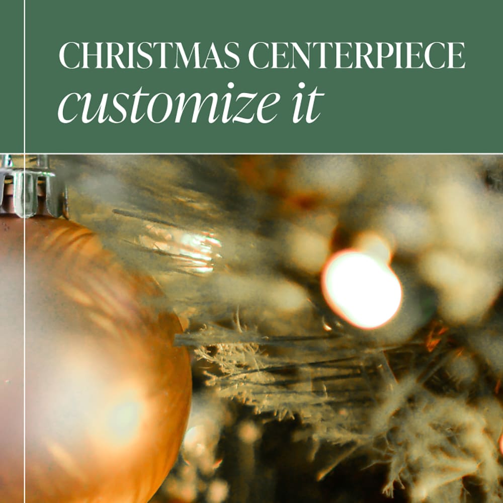 Custom Christmas Centerpiece - Oh there's no place like home for the holidays! Let us design a custom centerpiece for your table. Let our expert designers make something special and unique for your home this Christmas. 