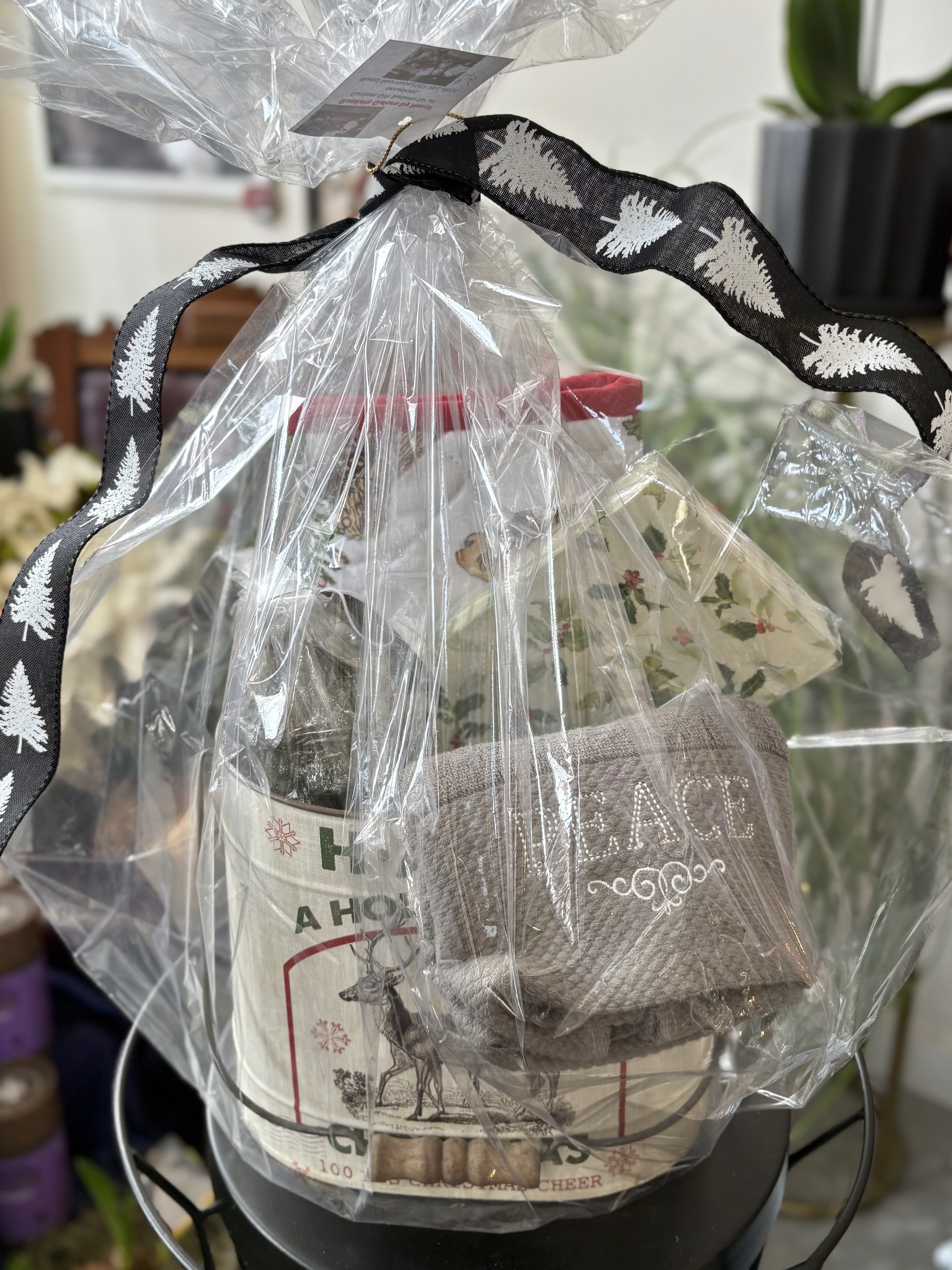 Holiday Gift Basket 11 - Baskets Galore by Nanci Lovely custom gift basket made locally. Perfect for the holiday season!  *Please note product description may not contain all items included in gift set. 