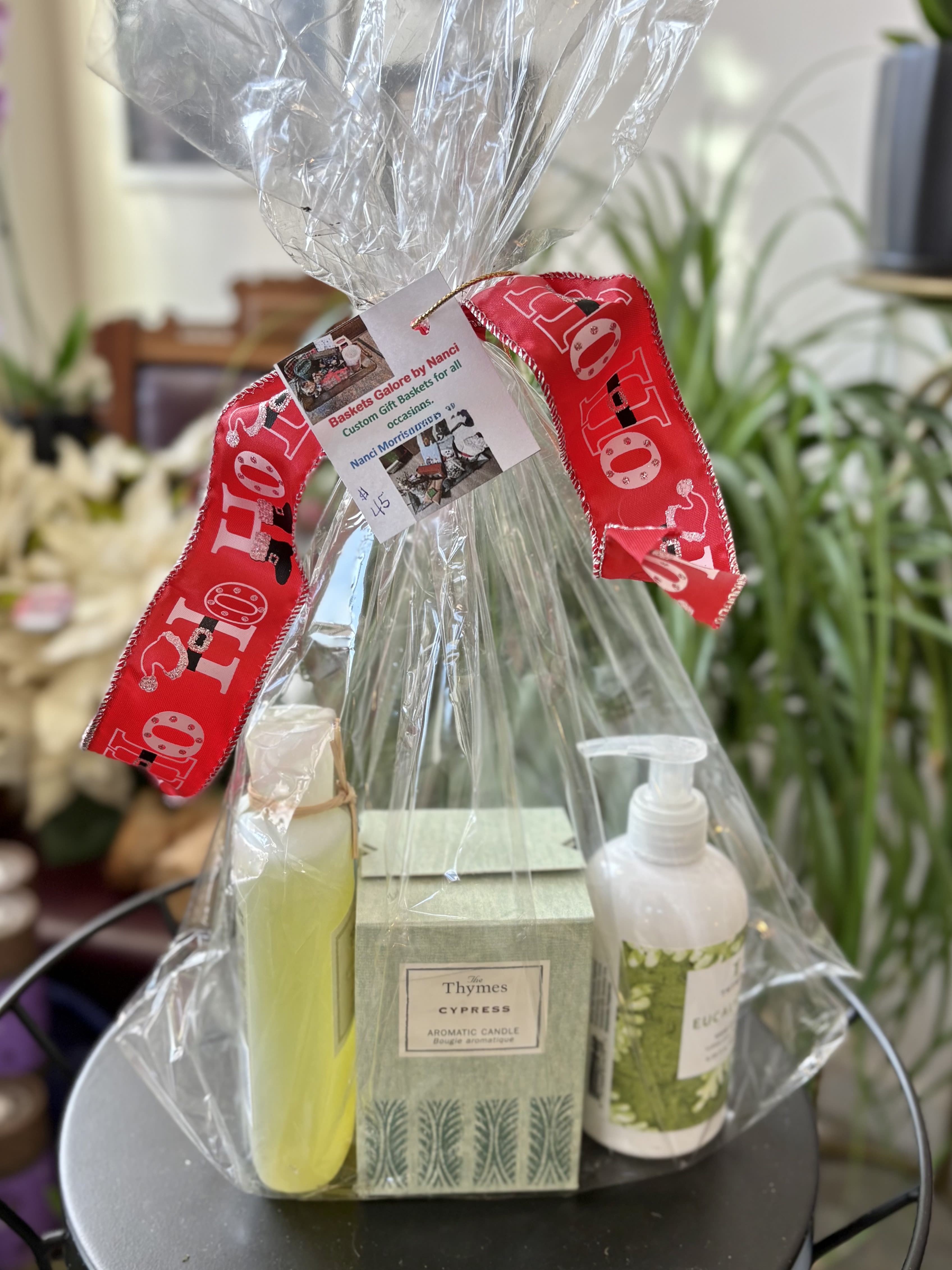 Holiday Gift Basket 5 - Baskets Galore by Nanci Lovely custom gift basket made locally. Perfect for the holiday season!  *Please note product description may not contain all items included in gift set. 