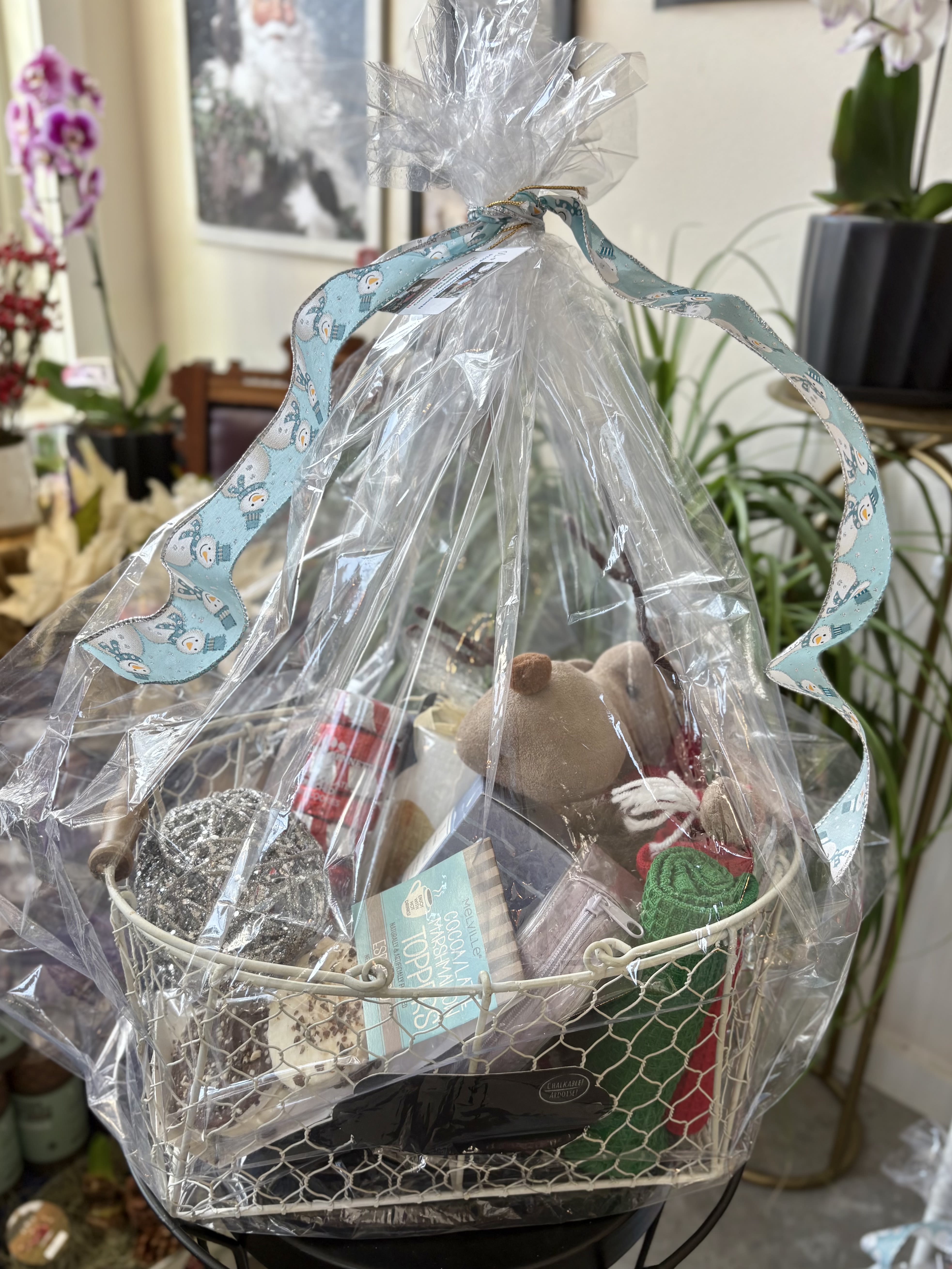 Holiday Gift Basket 6 - Baskets Galore by Nanci Lovely custom gift basket made locally. Perfect for the holiday season!  *Please note product description may not contain all items included in gift set. 