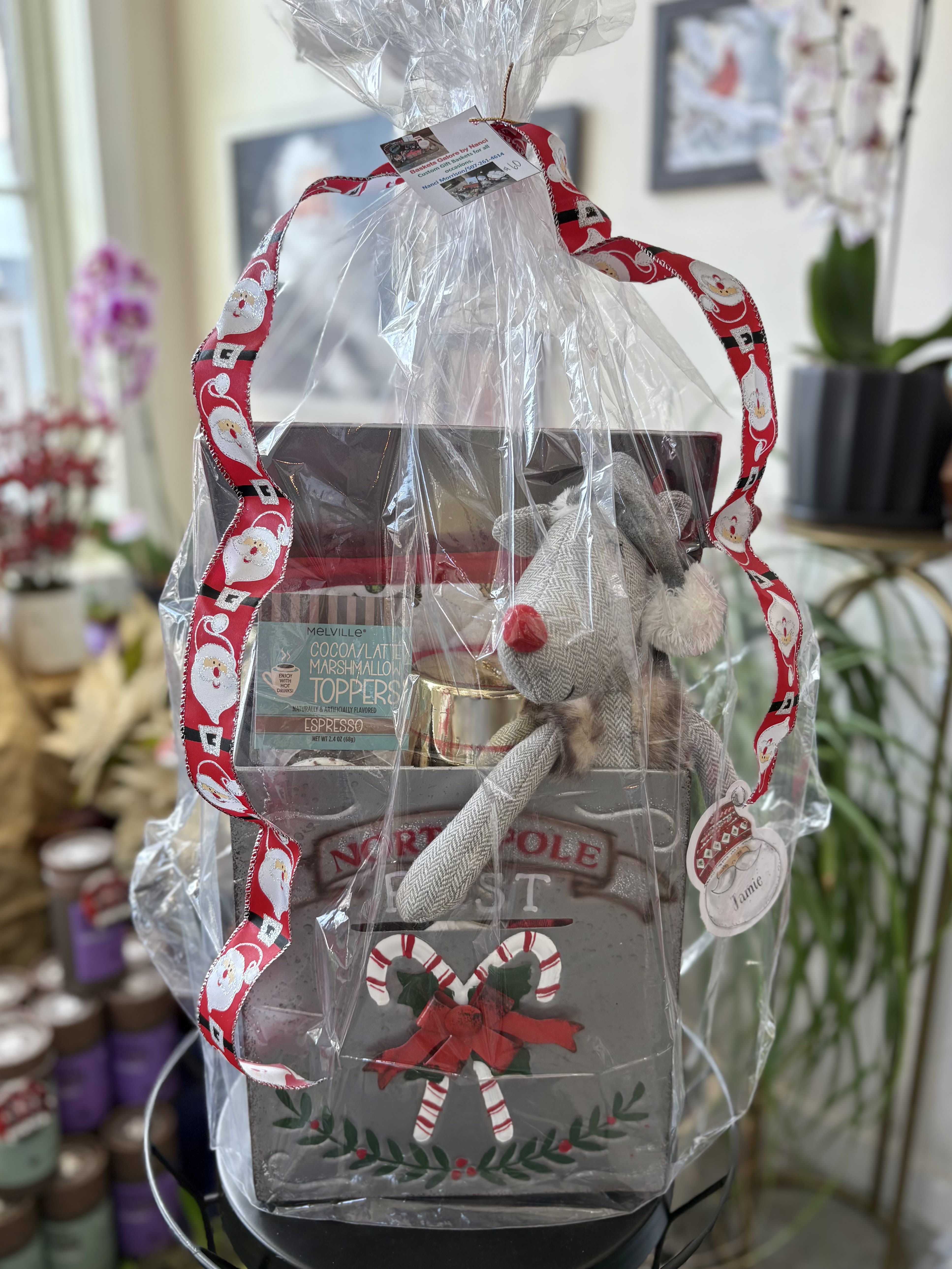 Holiday Gift Basket 7 - Baskets Galore by Nanci Lovely custom gift basket made locally. Perfect for the holiday season!  *Please note product description may not contain all items included in gift set. 