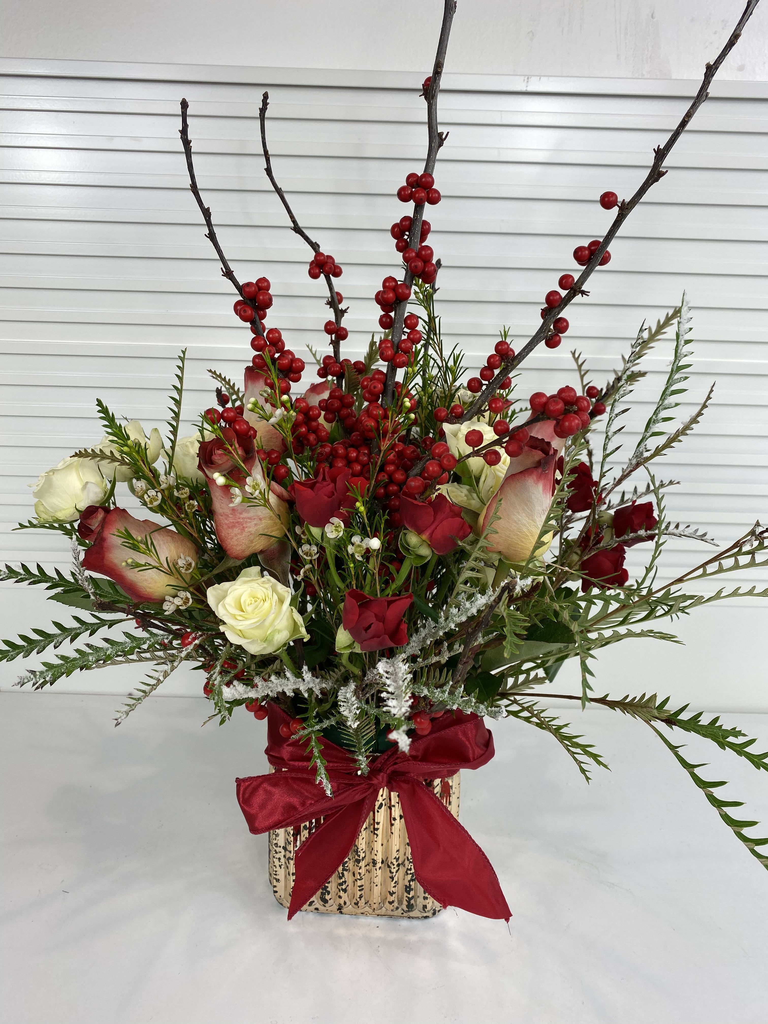 Christmas Branches  - A tall centerpiece for Christmas.