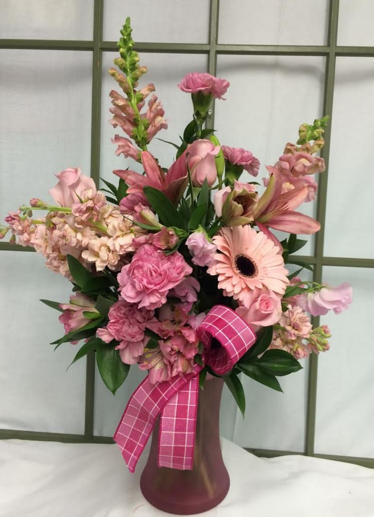 Pink Dreams - Shades of pink designed in a traditional style make this bouquet perfect for a variety of occasions