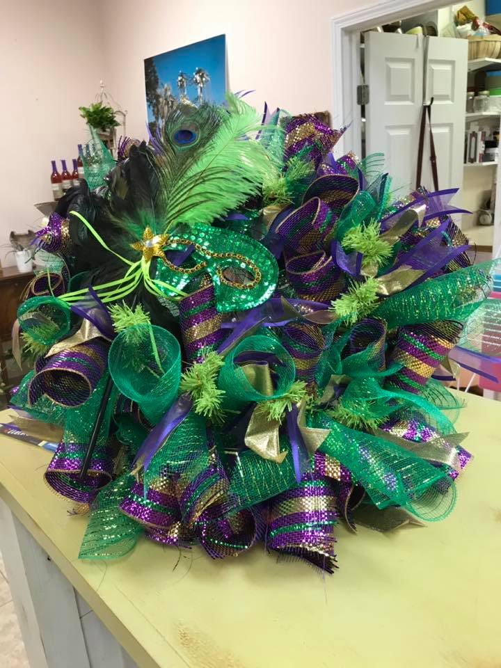 Mardi Gras - Celebrate with this colorful wreath