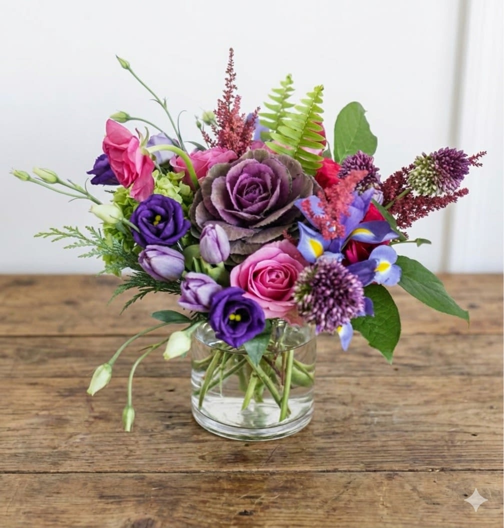 Designer's Choice-Chic - A handcrafted work of art. Handcrafted specially for your recipient.﻿ Colors and flower types will vary from the photography.﻿