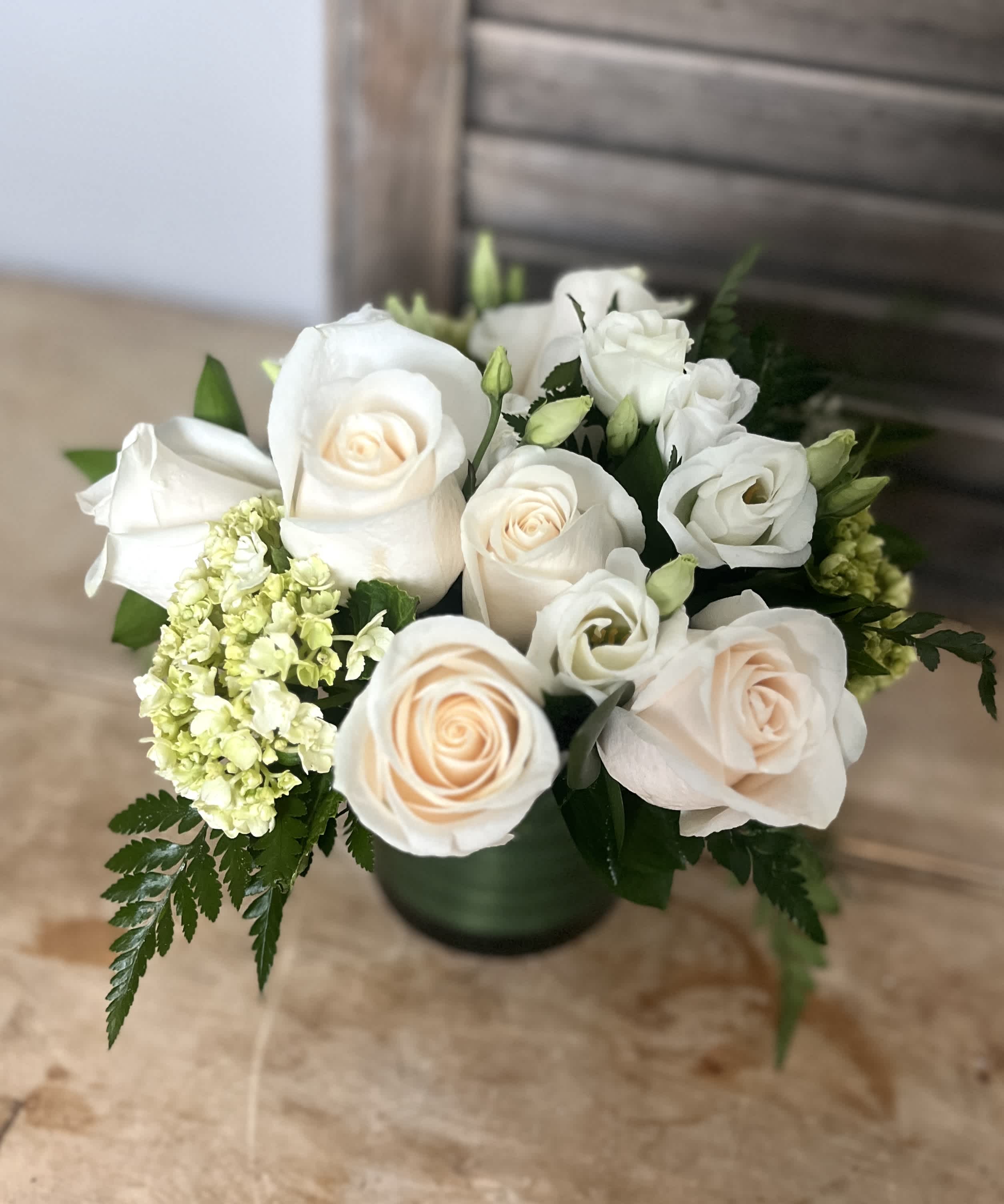 White Classic  - This elegant classic is a perfect compact size for anywhere in the home or office.  Approx 9x9