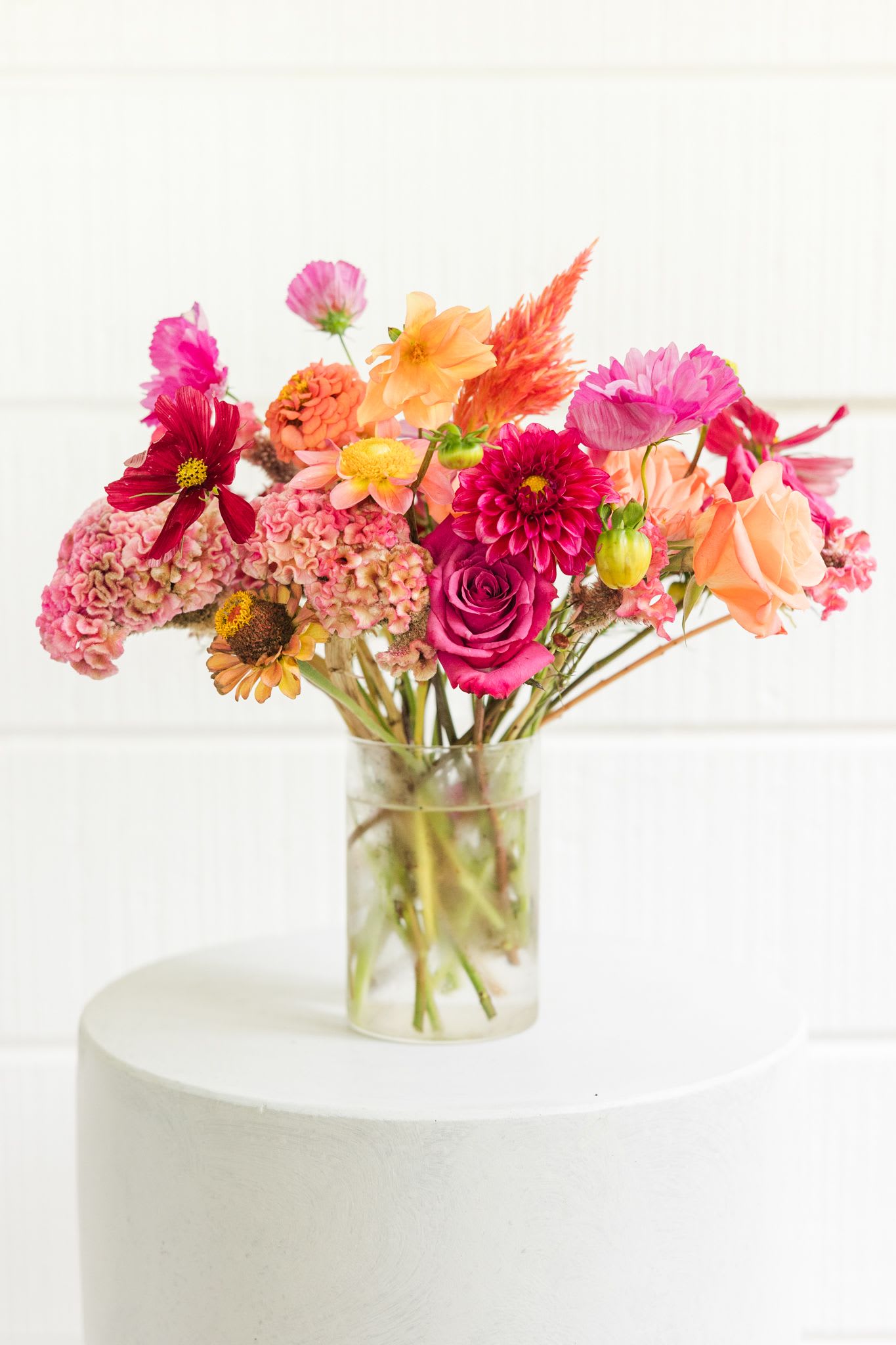 hot pink, peach and orange creation in Shelton, CT | Loreta Daka