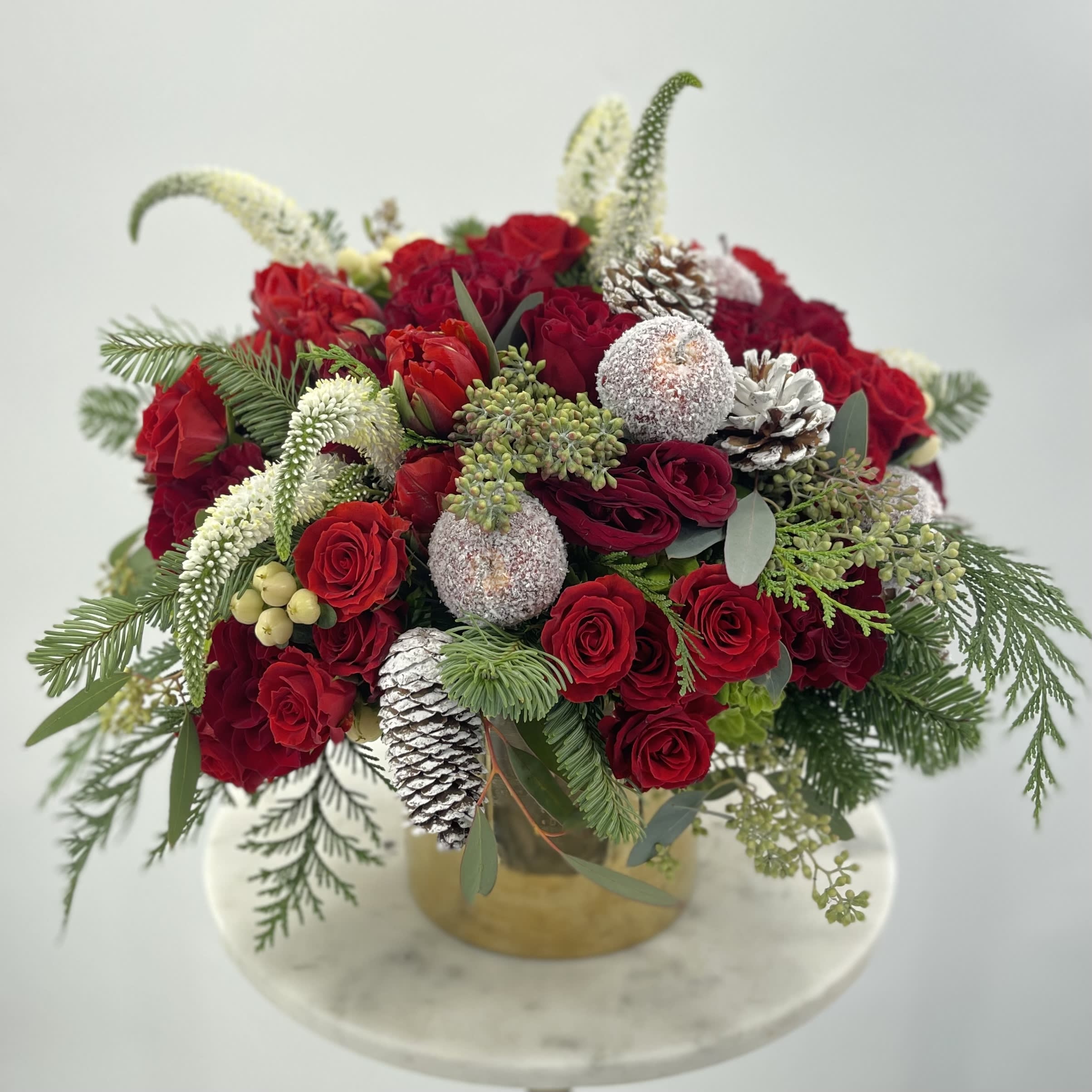 Gift from Santa - Beautiful Christmas arrangement in a vase 