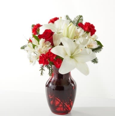Holiday Season Bouquet - This ruby red stunner makes an excellent gift to spread joy and cheer all season long.