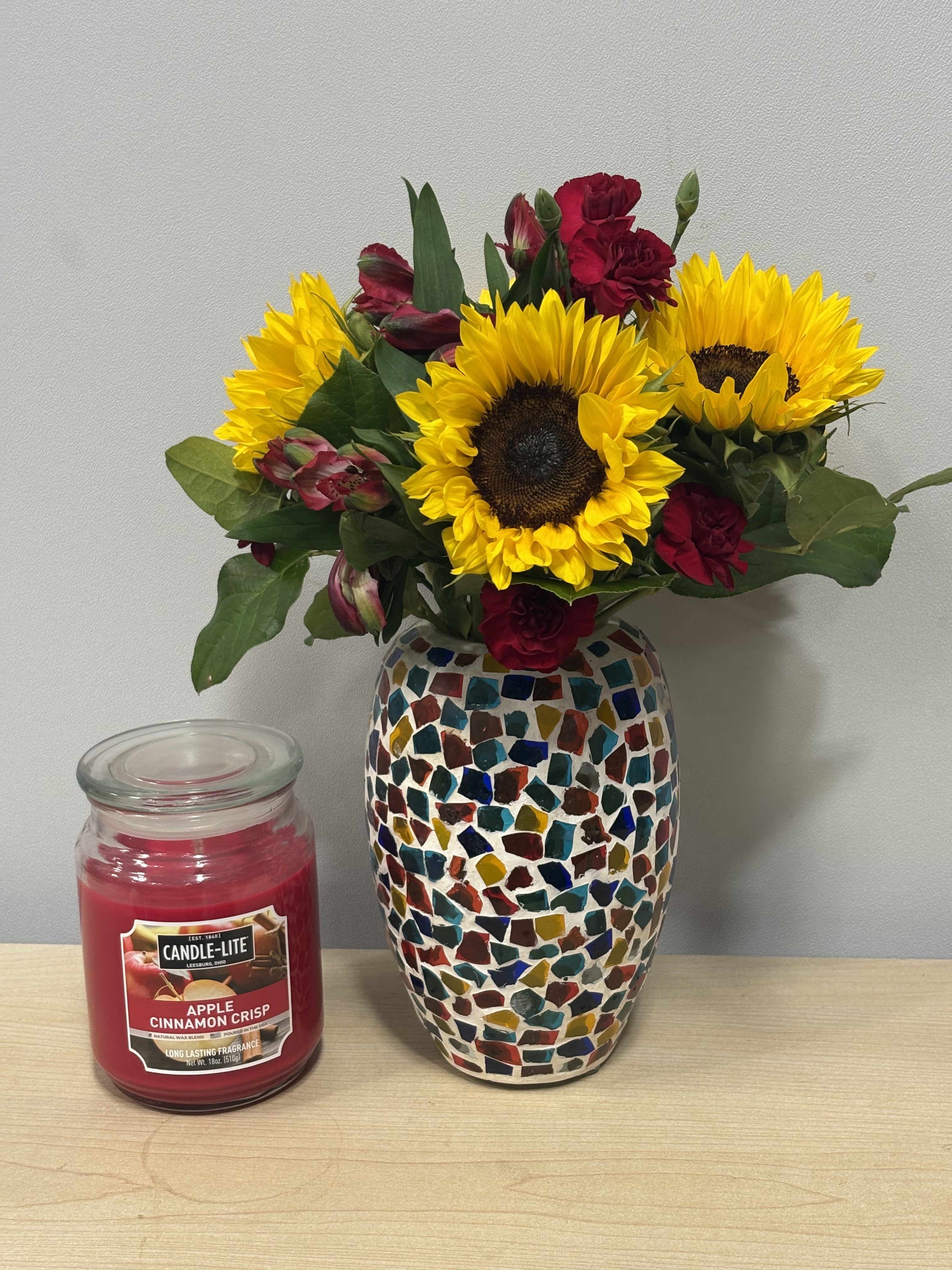 Sunny Mosaic &amp; Candle - As shown 