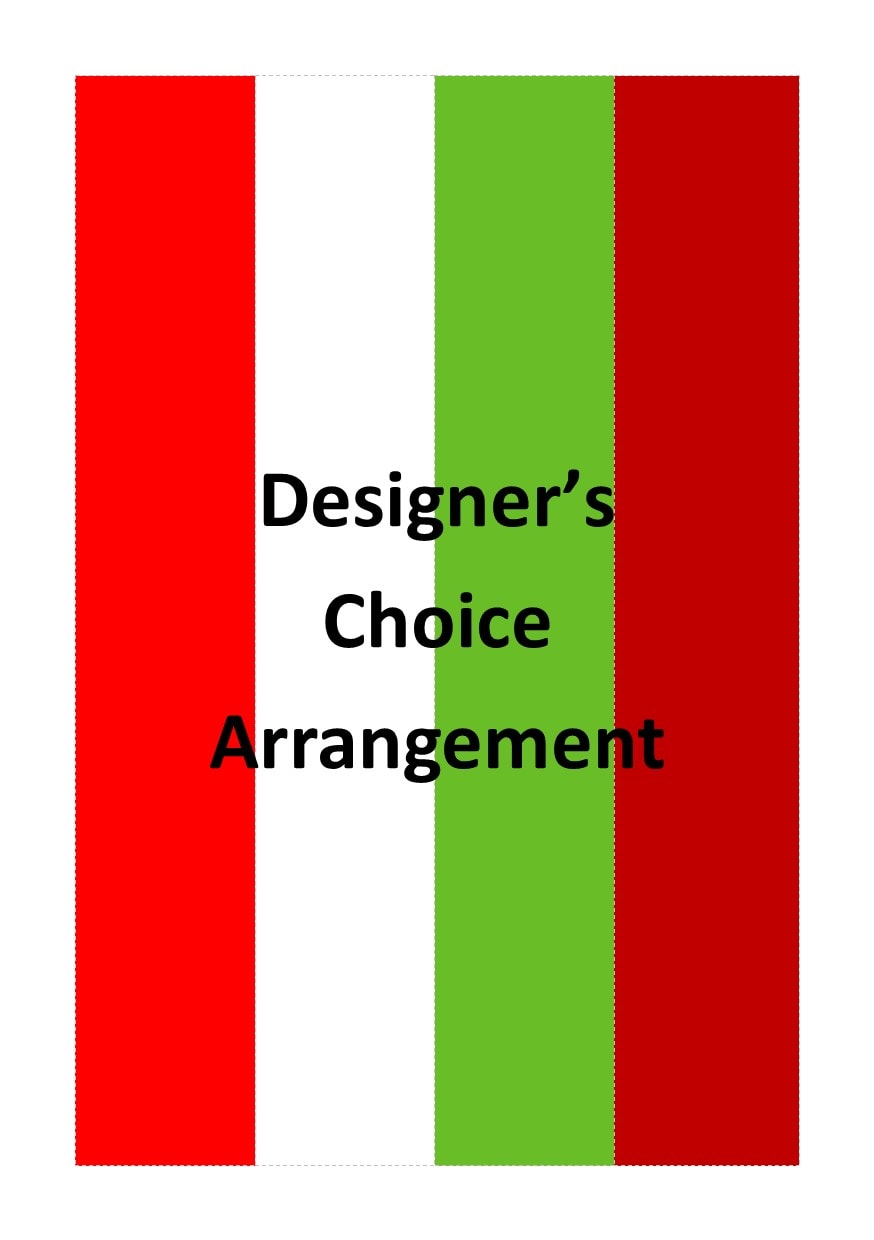 Designer's Choice: Christmas Centerpiece - Designer's Choice arrangement in red, burgundy, white and green