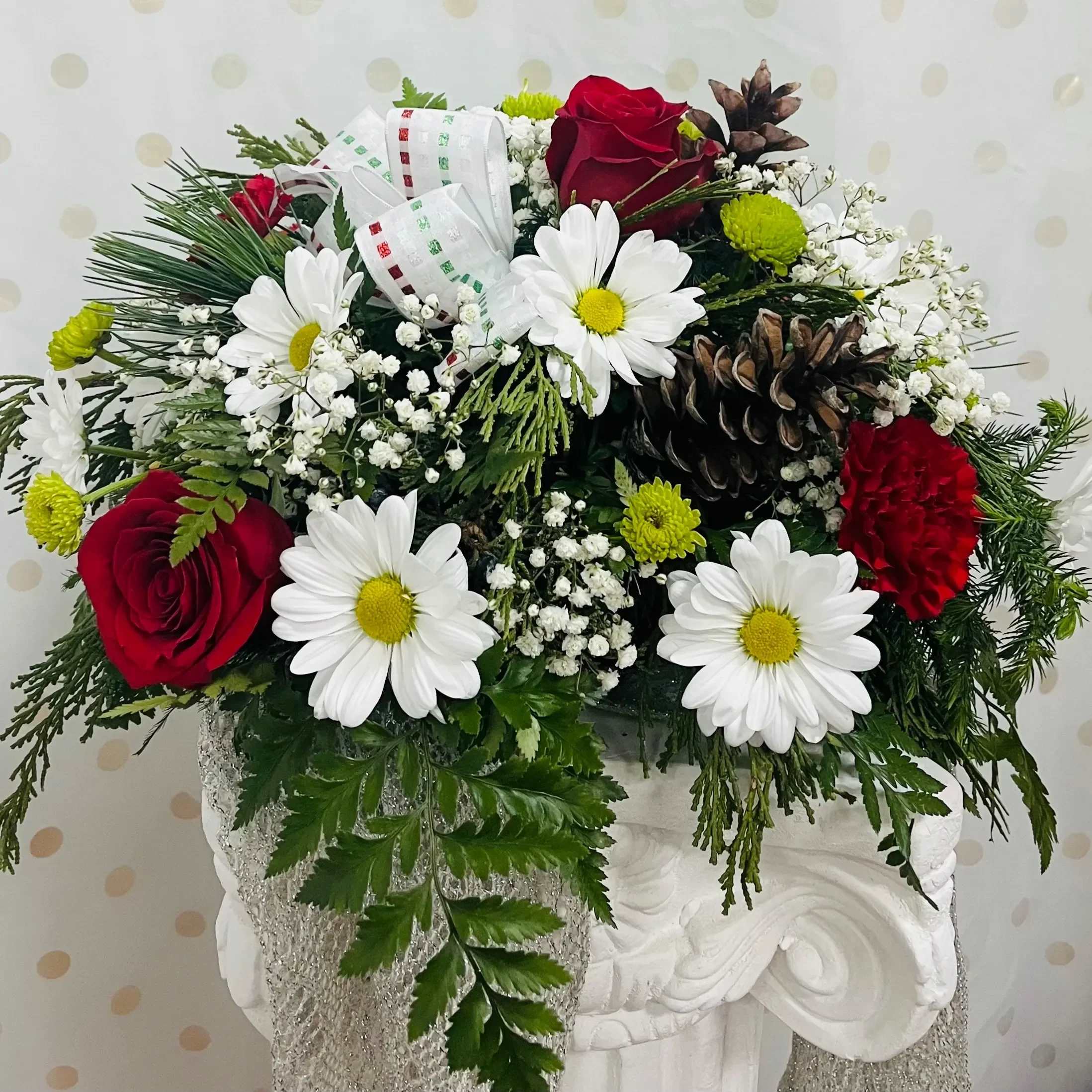 Holiday Centerpiece Special! - A beautiful centerpiece made from seasonally available flowers for your special occasion! Make hosting or gifting easy with this breathtaking arrangement! All flowers and colors will be designers choice unless otherwise specified.