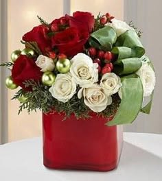 HAPPY HOLY - RED ROSES, WHITE SPRAY ROSES