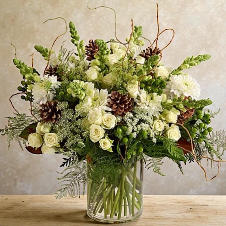 The Grand Aspen, Winter Arrangement  - This gorgeous winter arrangement is sure to wow your loved ones this holiday season. 