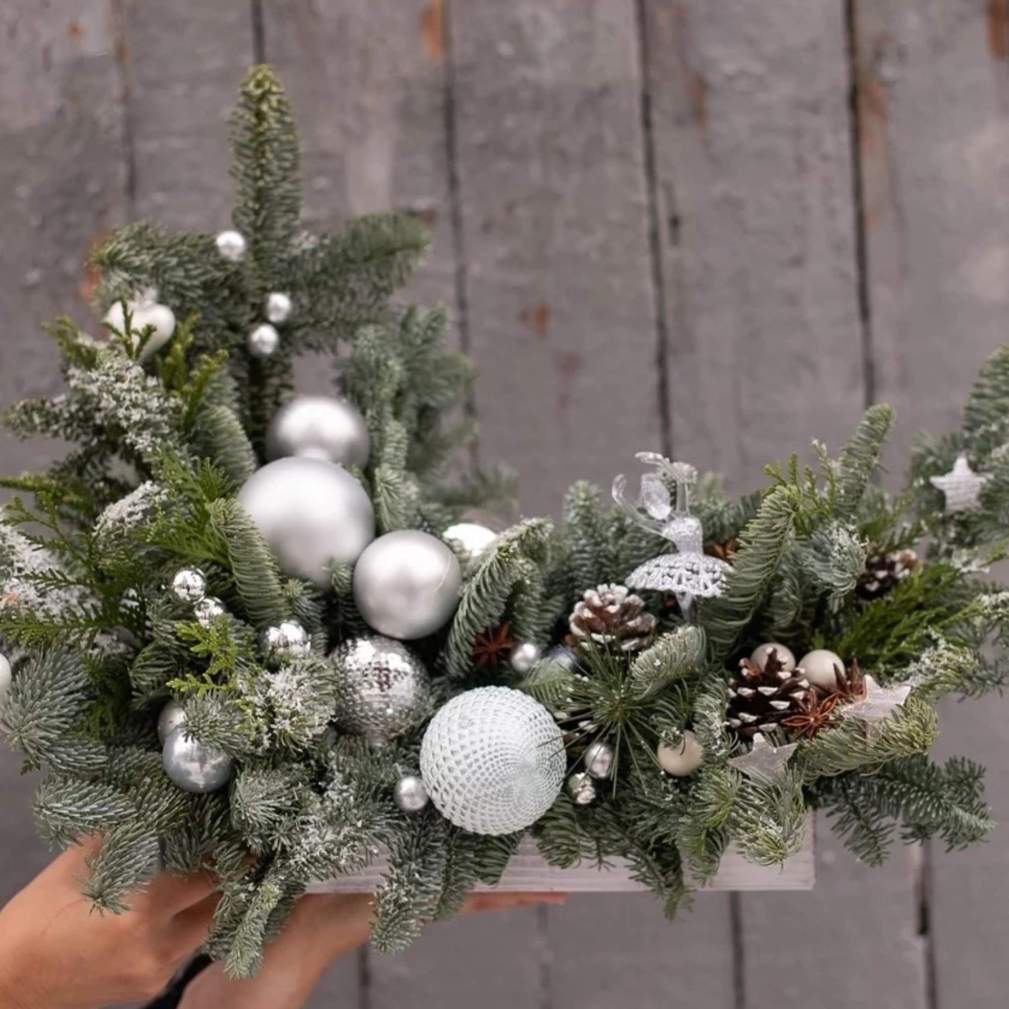 Winter Centerpiece - Beautiful winter centerpiece