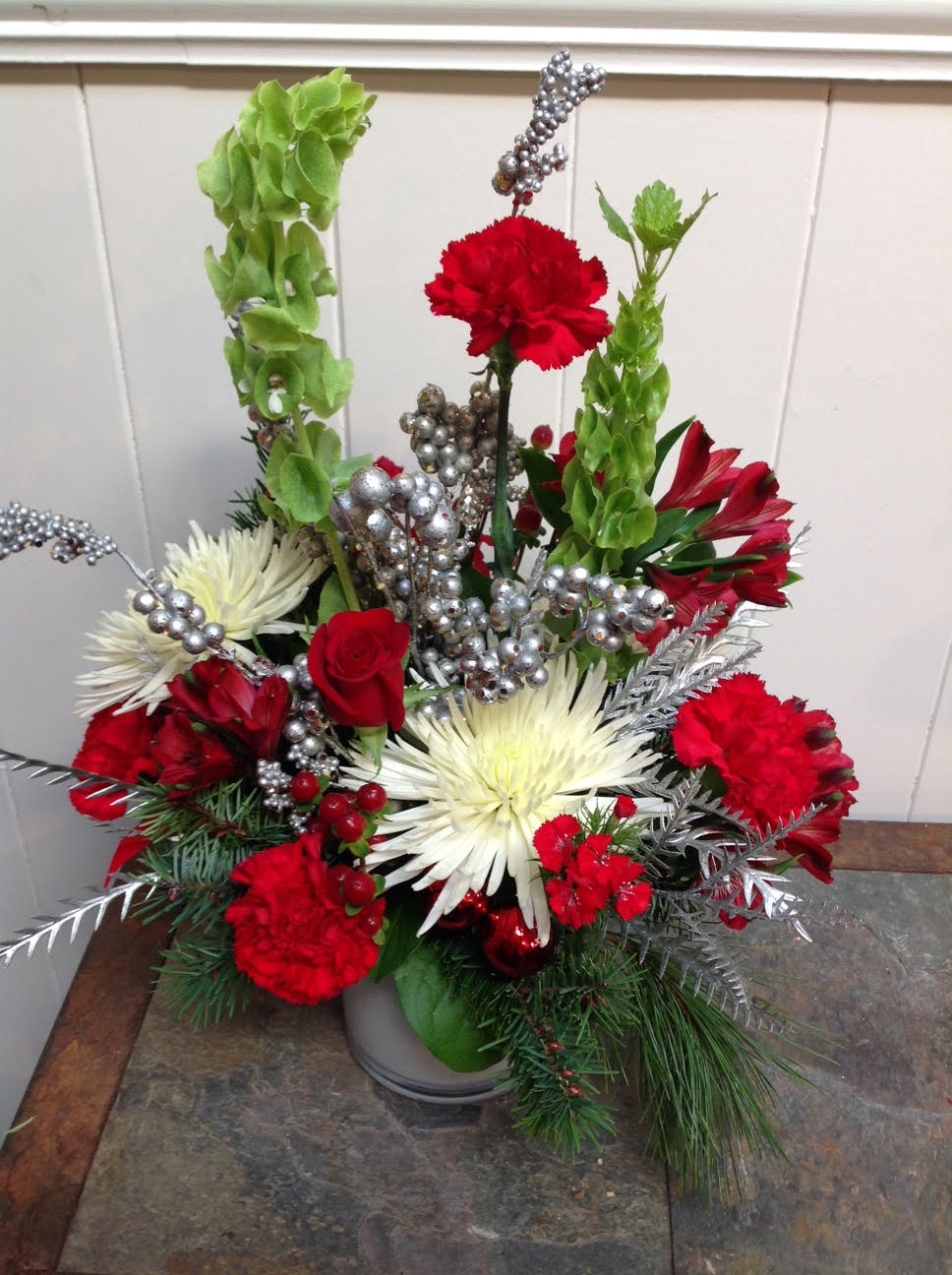 Season's Greetings - A stylish seasonal arrangement sure to bring holiday cheer to everyone. 