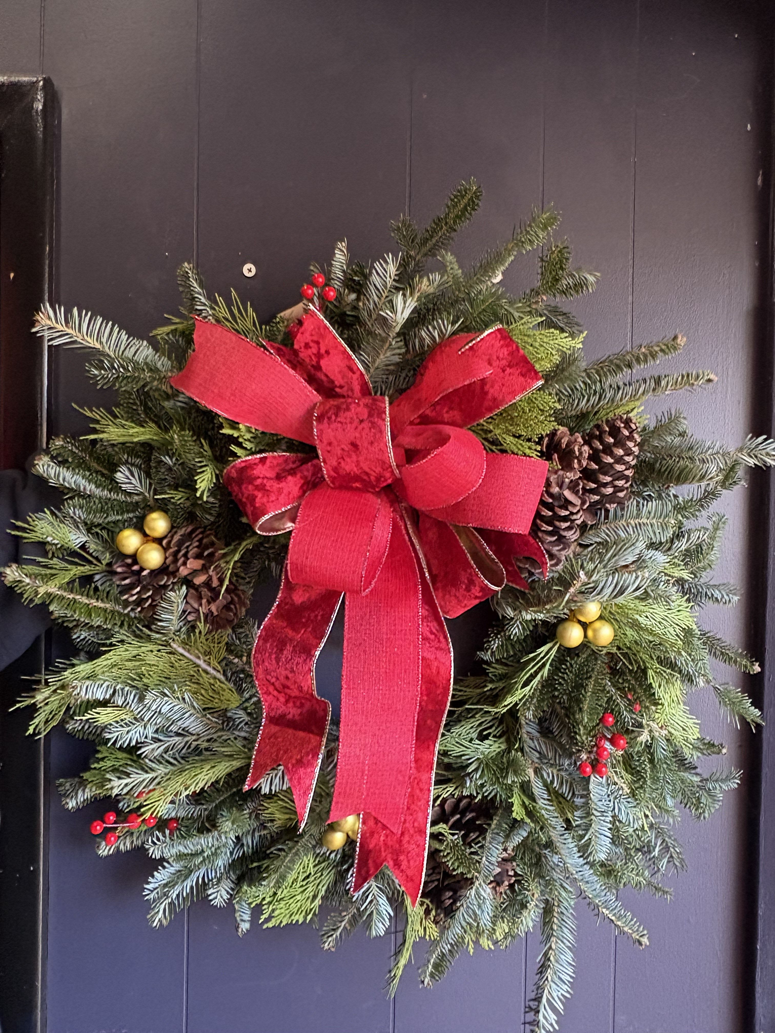 30'' Christmas Wreath - This stunning festive wreath is what your front door needs. 