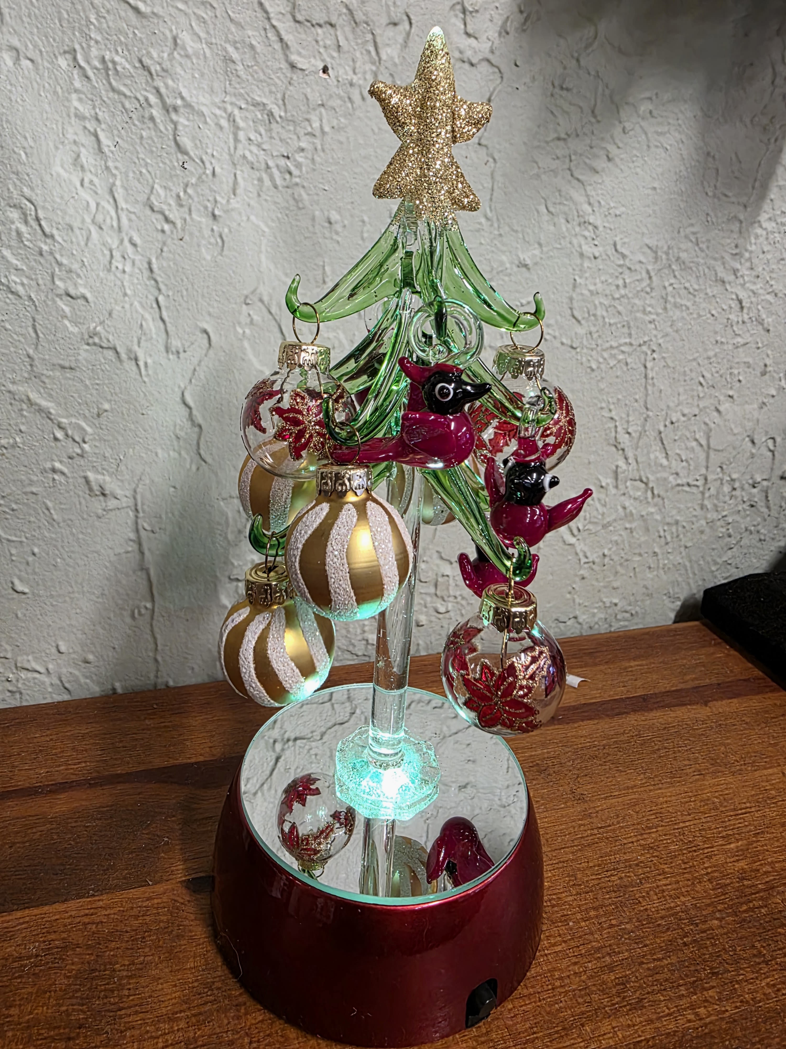 light up christmas tree - light christmas tree coffe table size for night stand or assisted liviving area