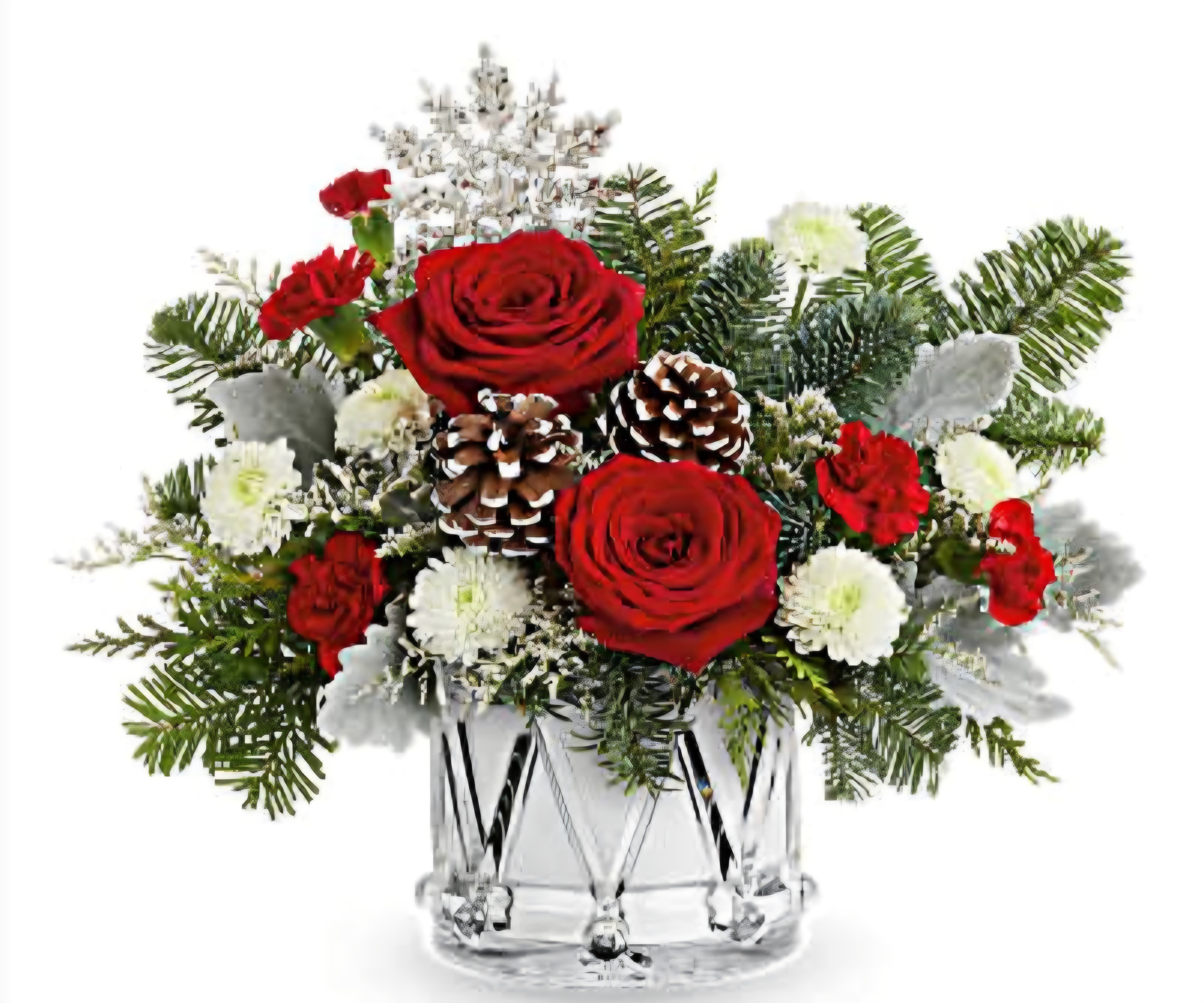 Little Drummer Joy - Chystal drum filled with red and white holiday joy.