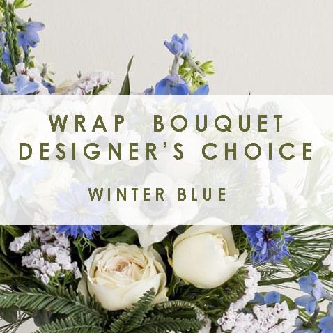 DESIGNER'S CHOICE WRAP - Winter Blue - We will hand select a tasteful mix of winter greens, whites, blues. A gorgeous chic combo for winter if you are not into reds =) 