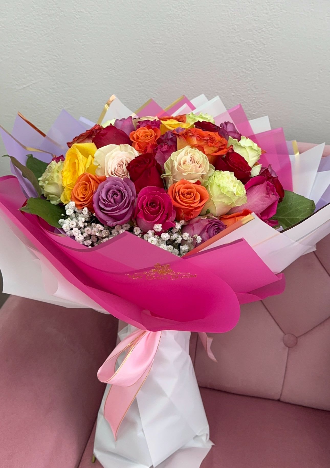 Wrap of roses 12 24 50  - 59 mix roses 